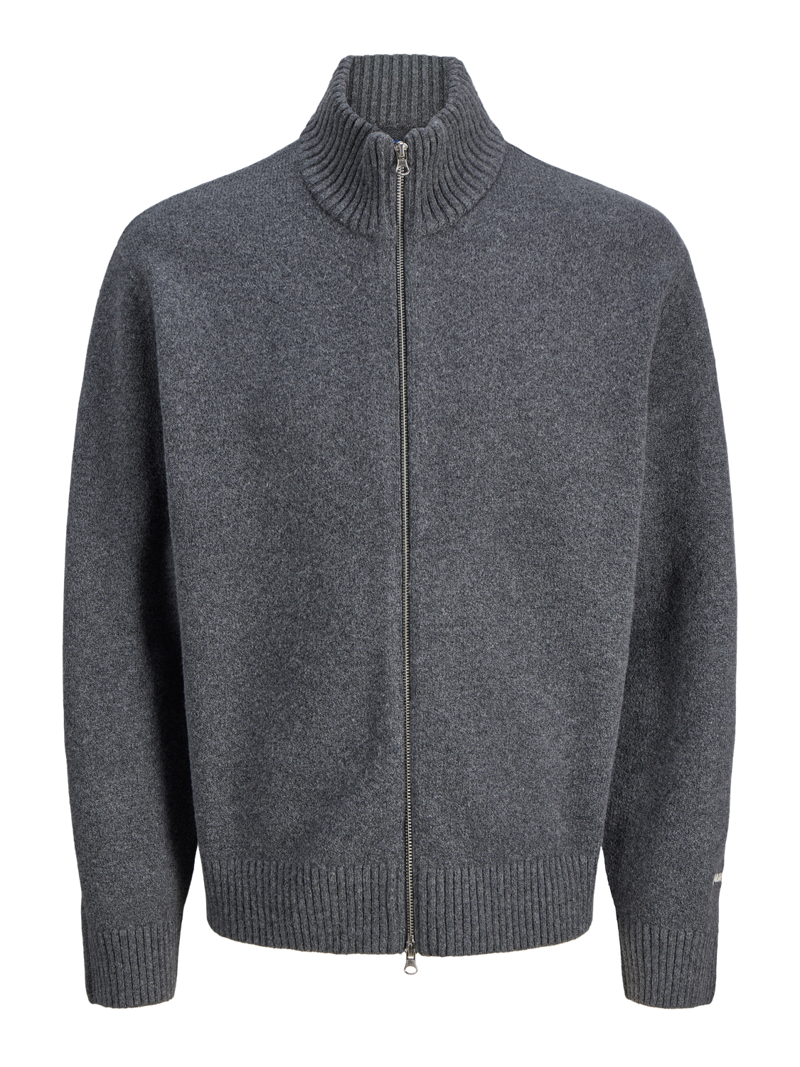 Norrebro Zip Cardigan Dark Grey Melange