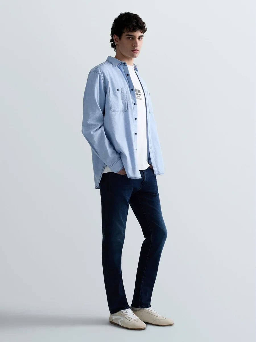 Grover Straight Fit Hyperflex 661 Blue/Black Denim
