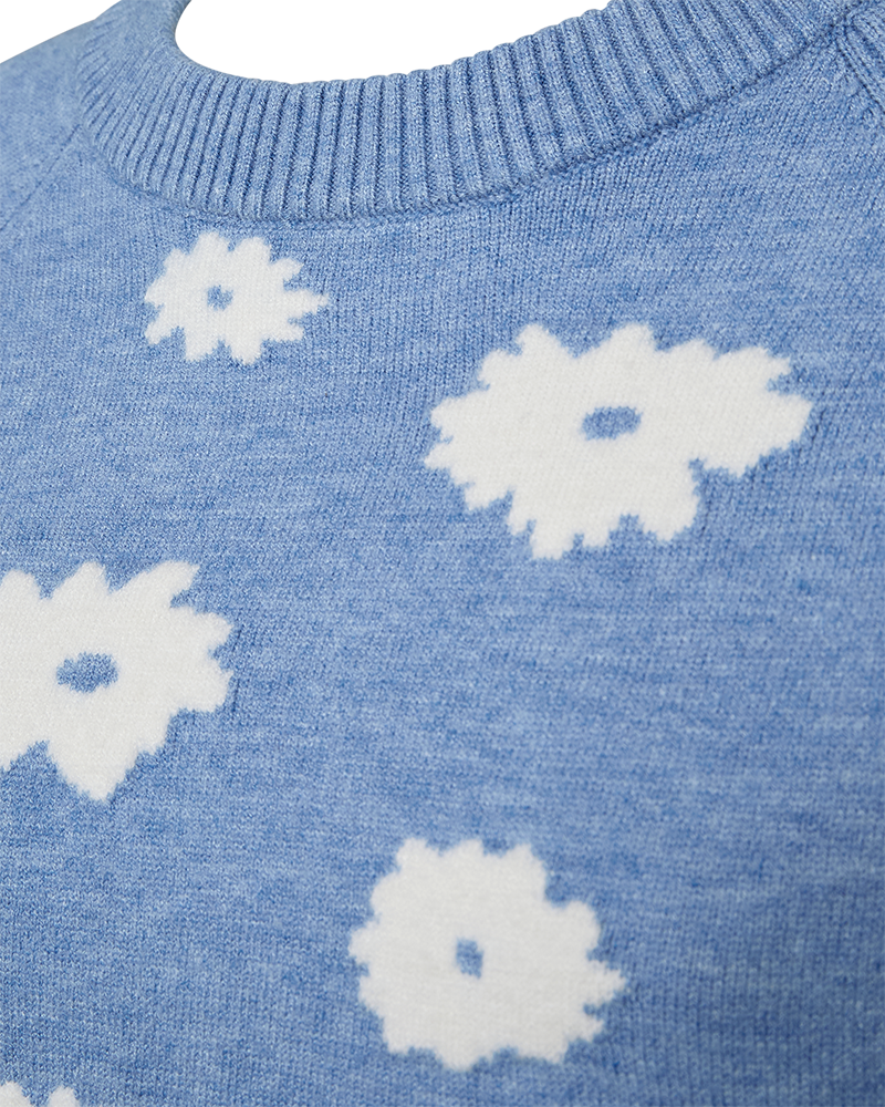 Alpi Pullover Vista Blue Melange w Star Off-white