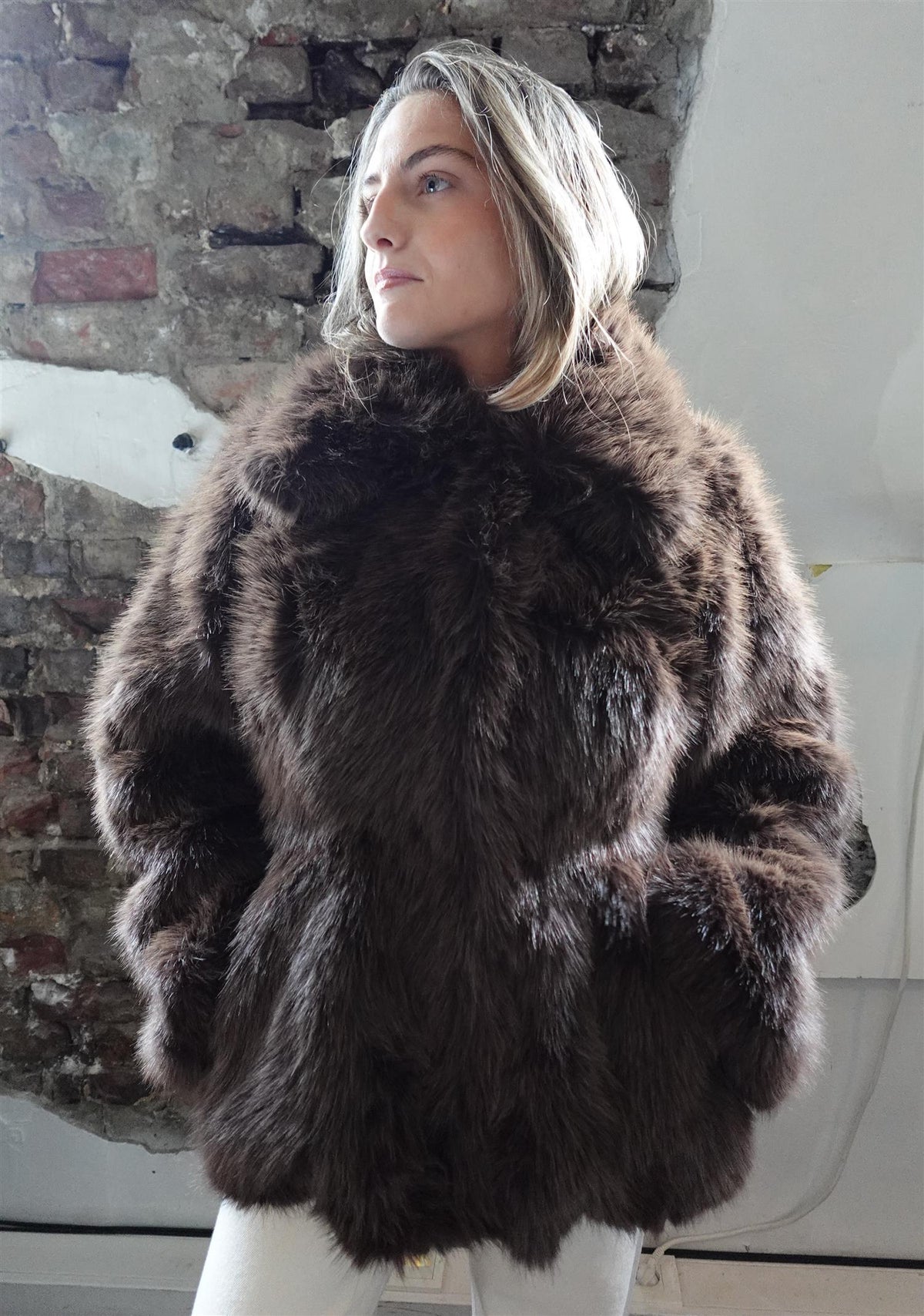 Ellie faux fur brown