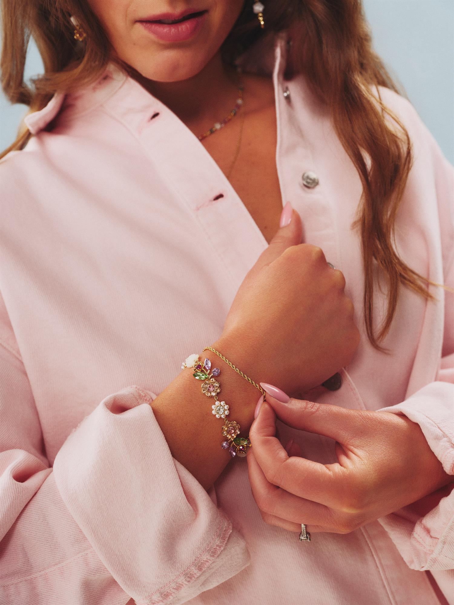 Bouquet Bracelet Gold Tone Damli