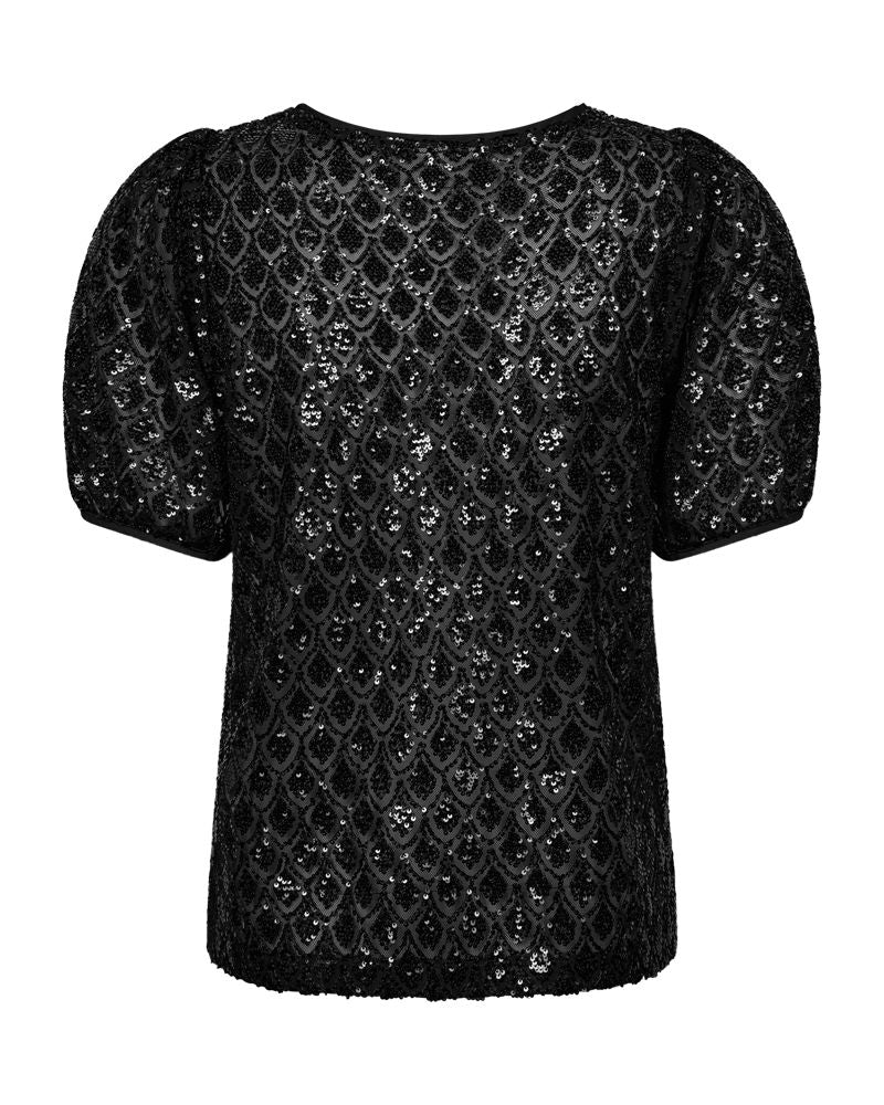 Fqpatsy-Blouse Black w Silver