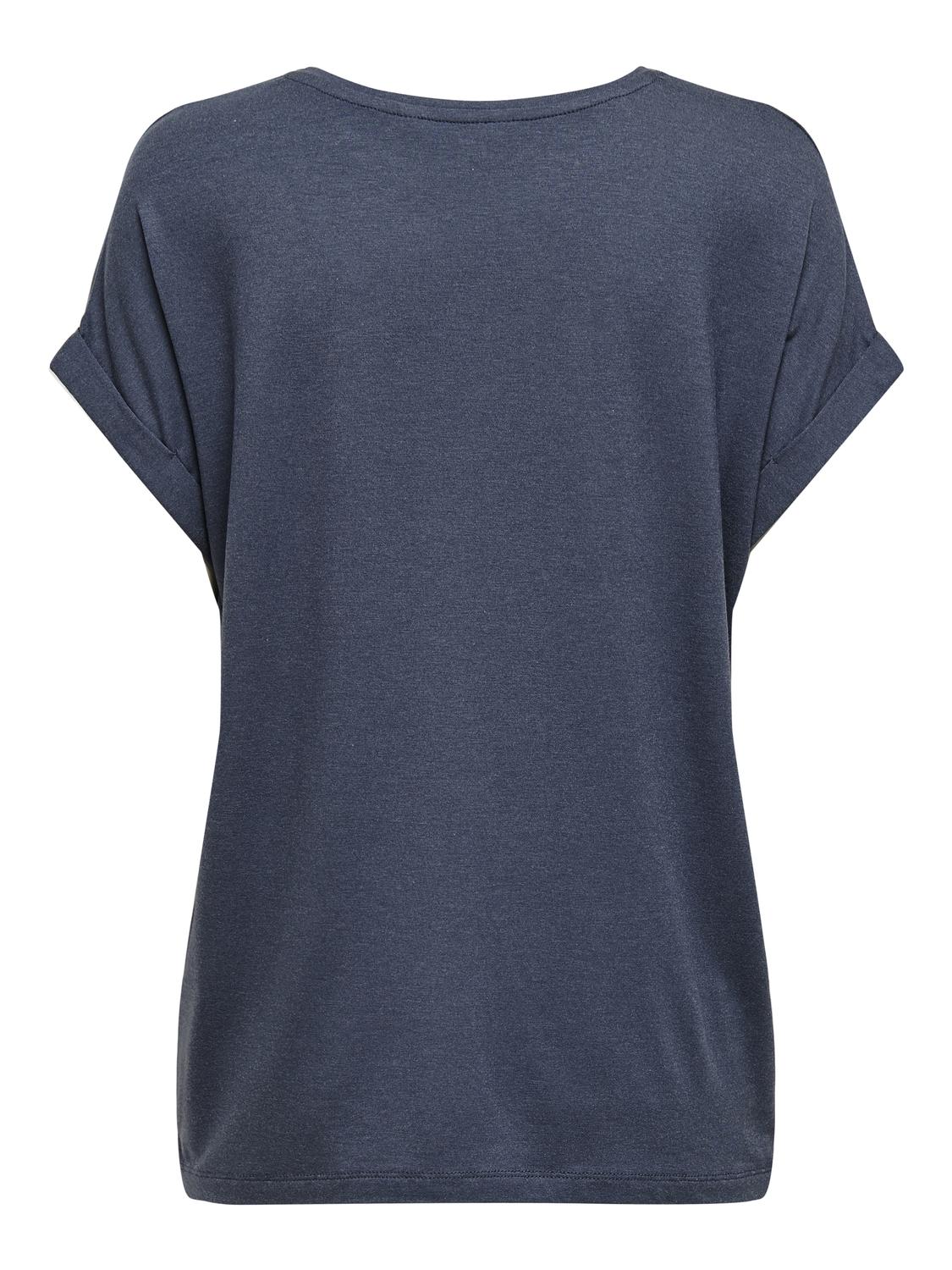 Moster S/S O-neck Top Ombre Blue