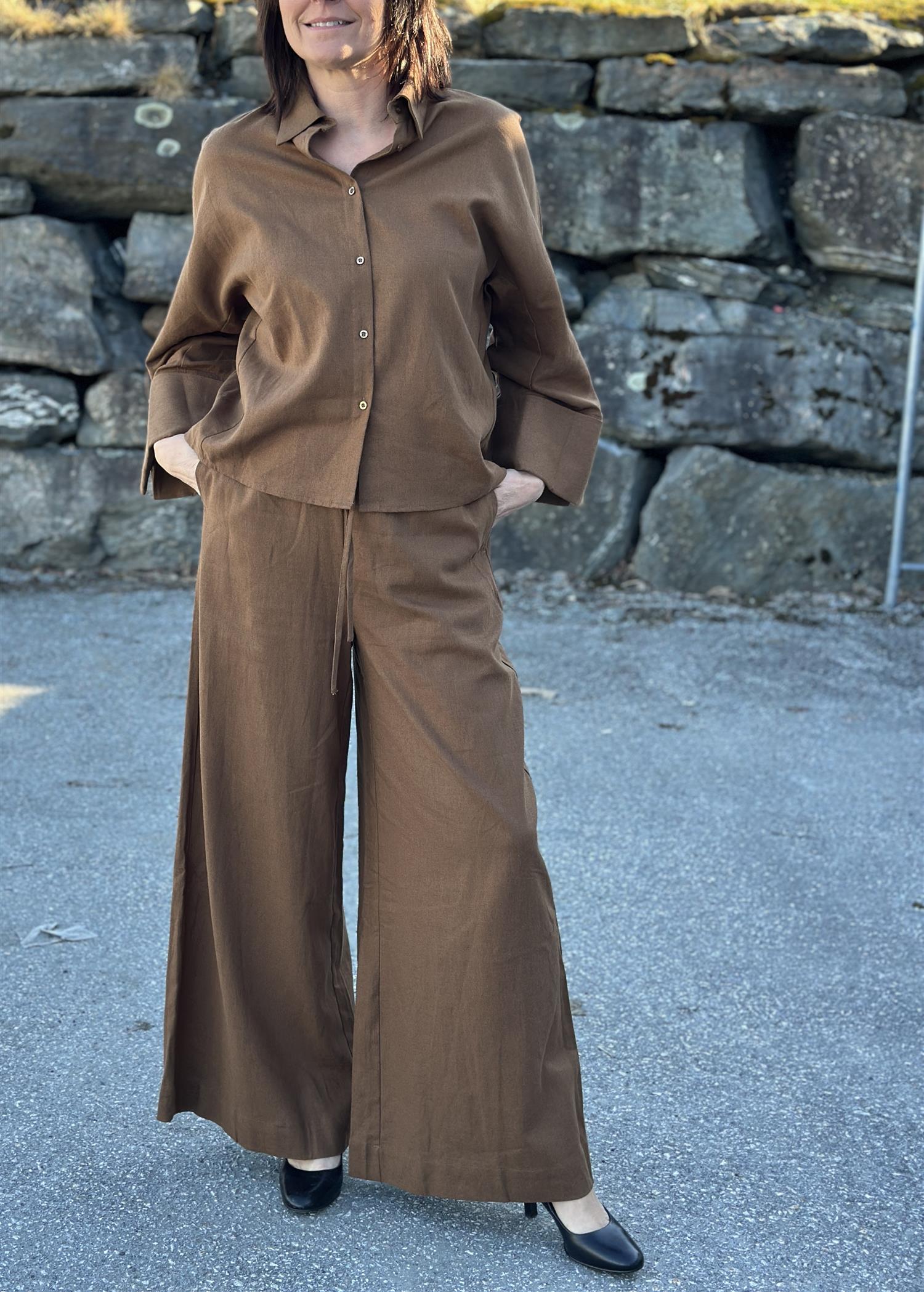 Tide Linen Pants Chestnut Brown