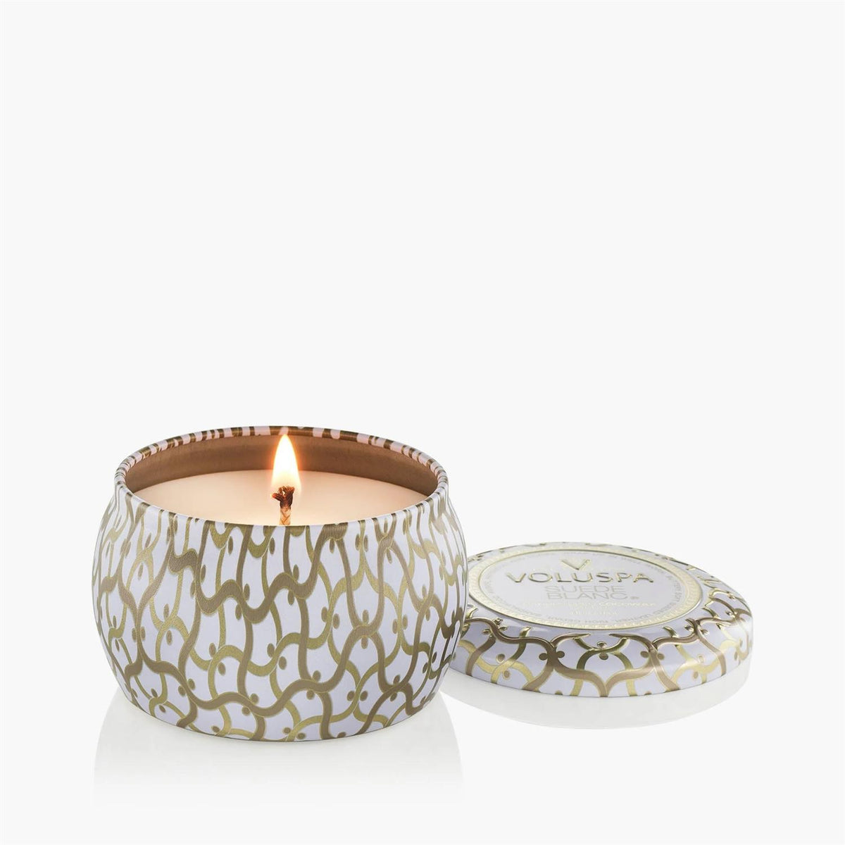 Suede Blanc Mini Tin Candle