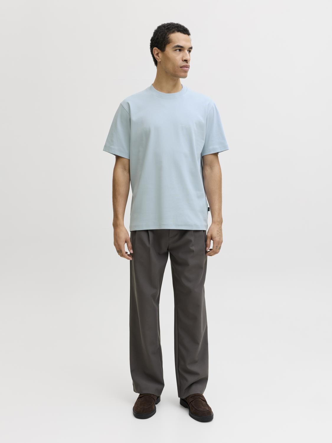 Owen ss branding tee chambray blue