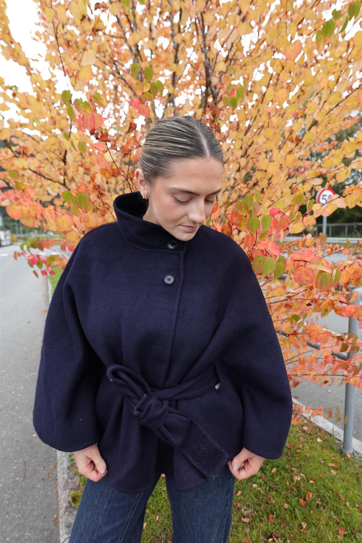 Yasalmio Handmade Wool Blend Jacket Navy Blazer