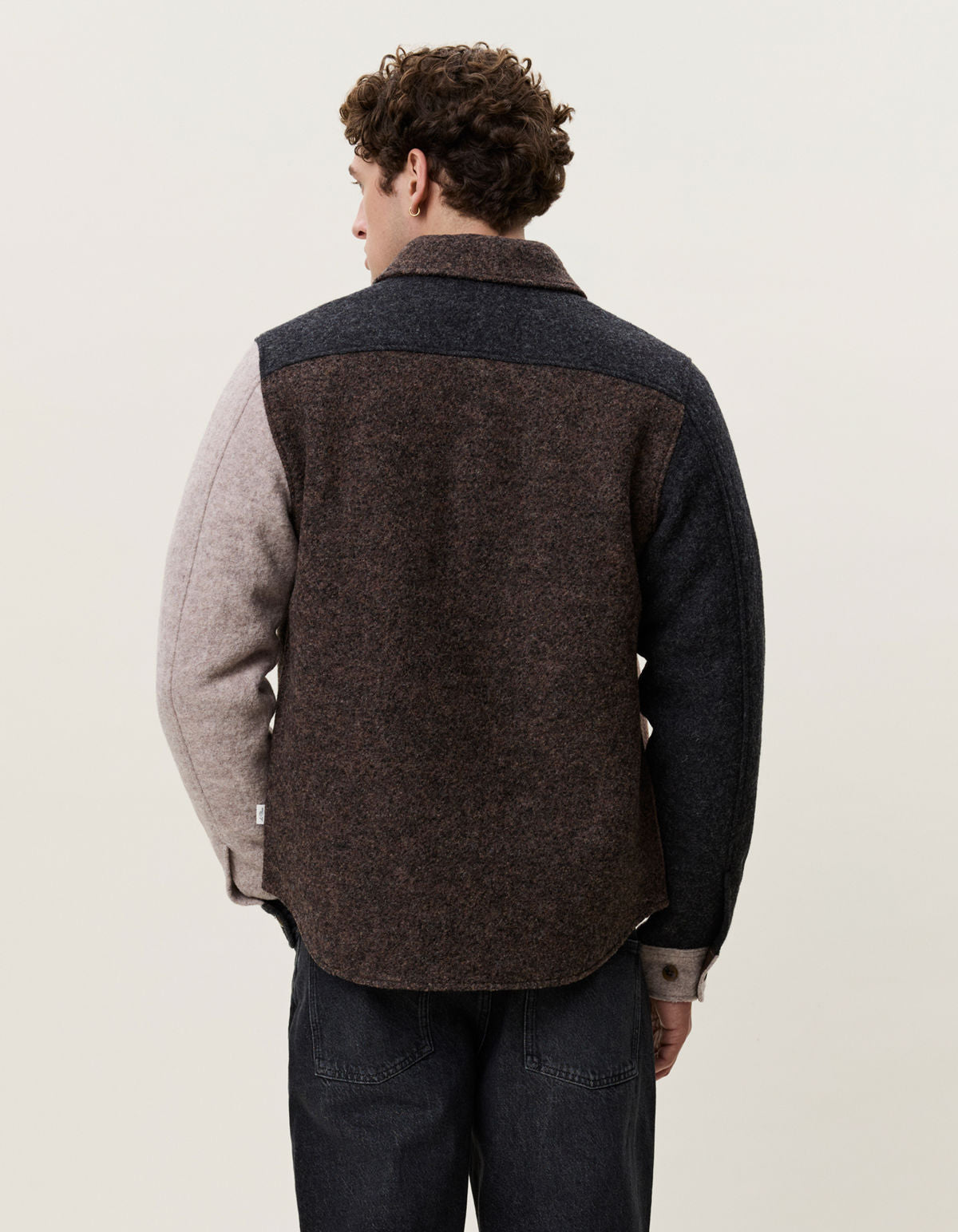 Wool Colourblock Overshirt