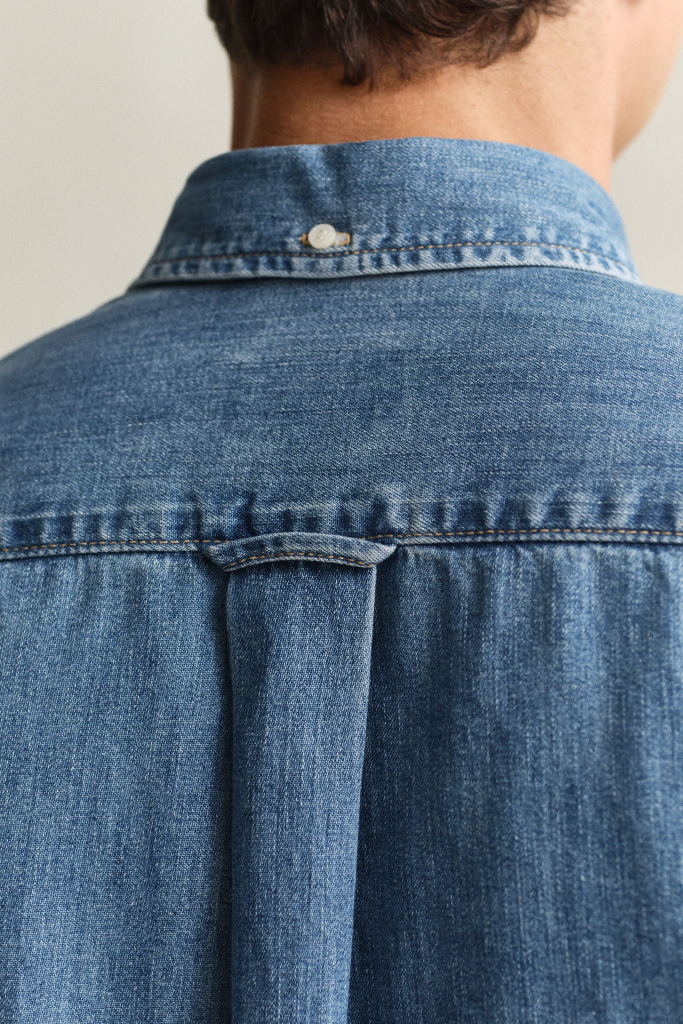 Reg Denim Shirt Semi Light Blue Worn In