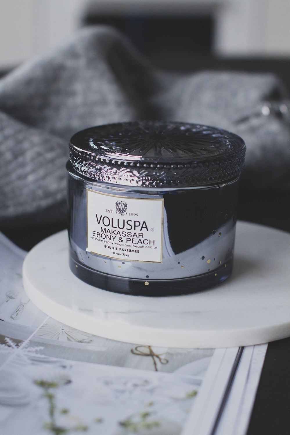 Boxed Corta Maison Glass Candle 45 t Makassar Ebony