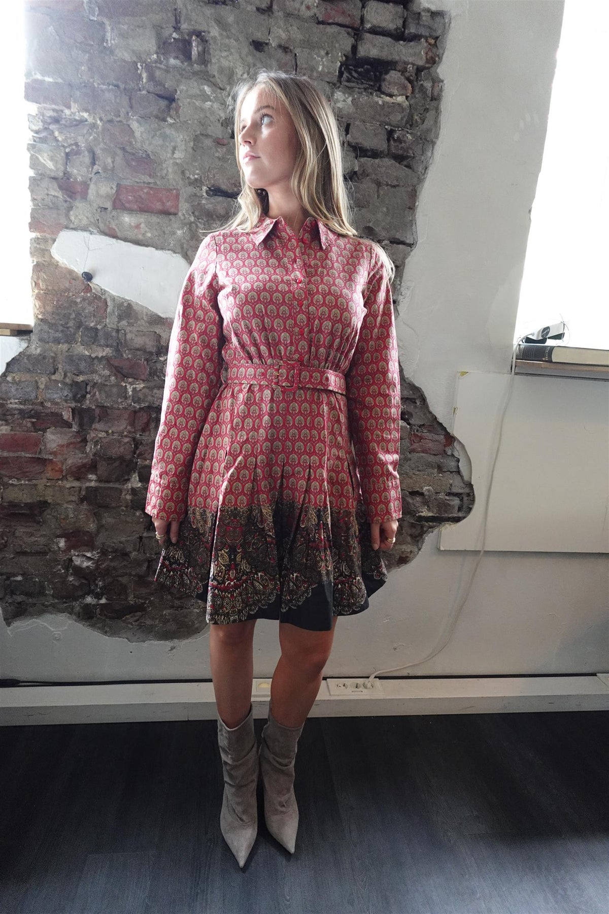 Winter Cotton Pleated Dress