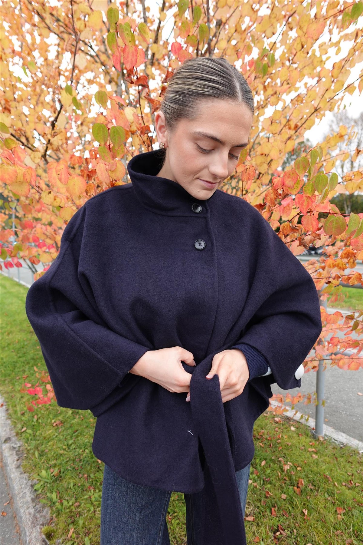 Yasalmio Handmade Wool Blend Jacket Navy Blazer