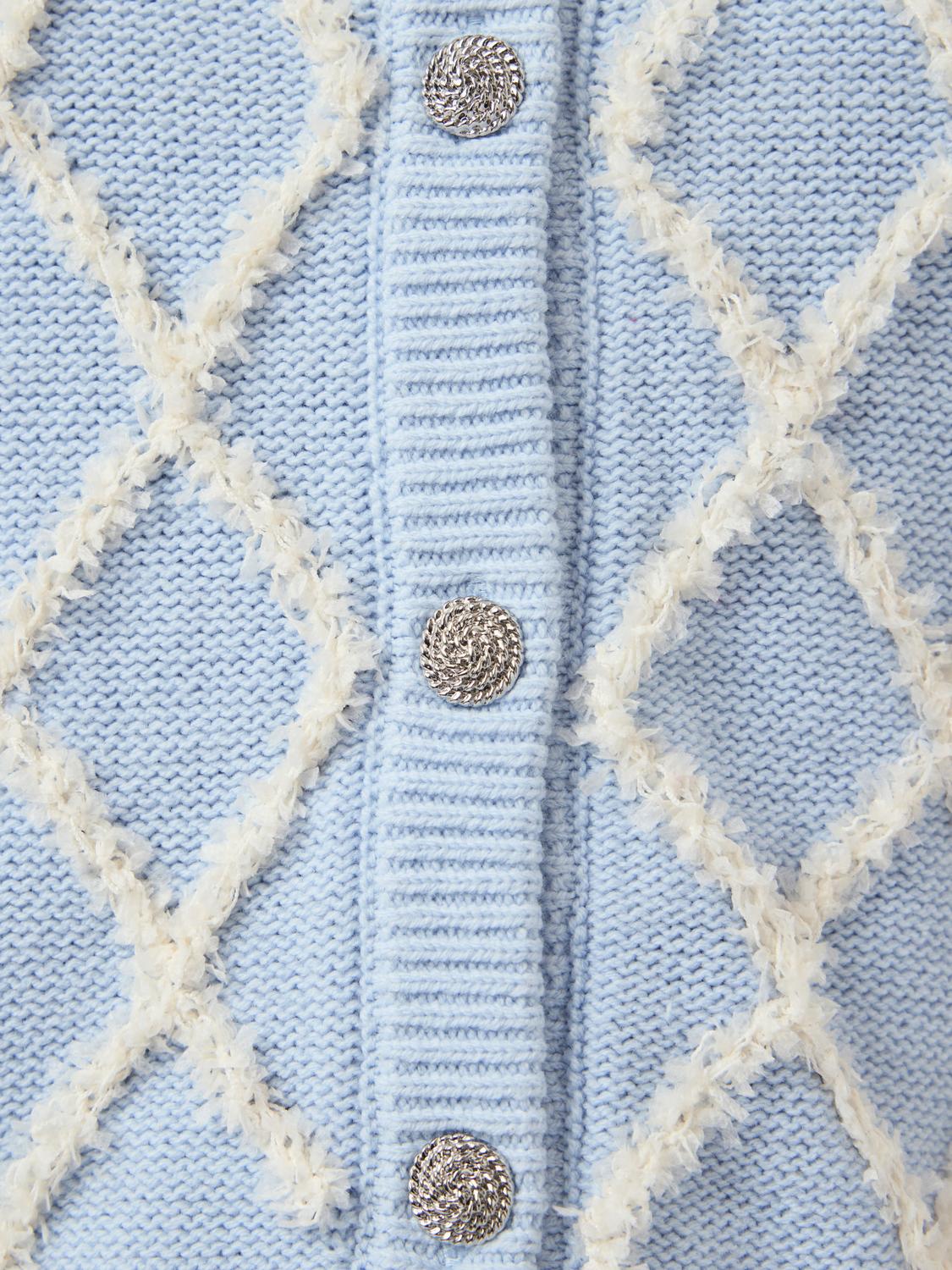 Zigly Knit Cardigan Skyway/Birch
