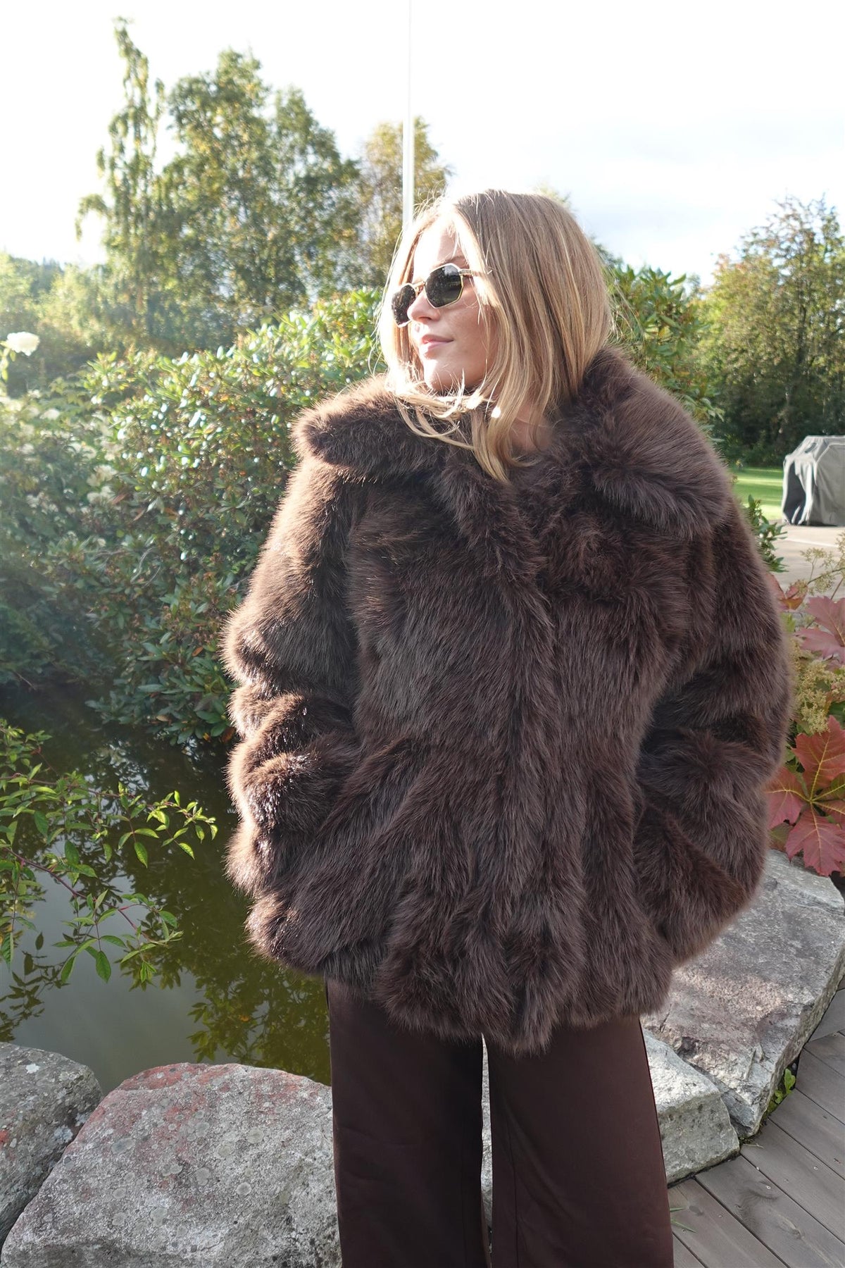 Ellie faux fur brown