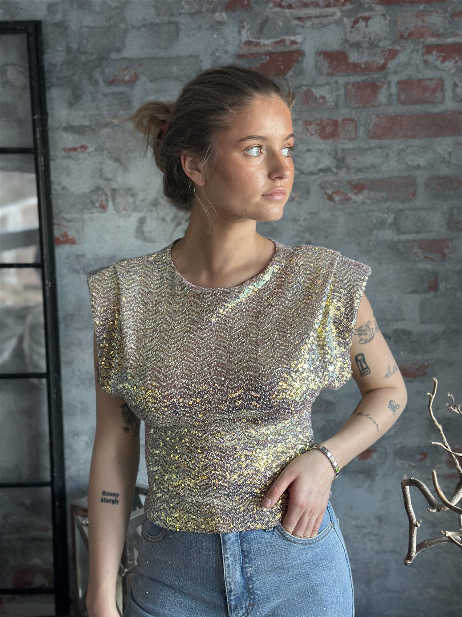 Sunset Sequin Top sunset