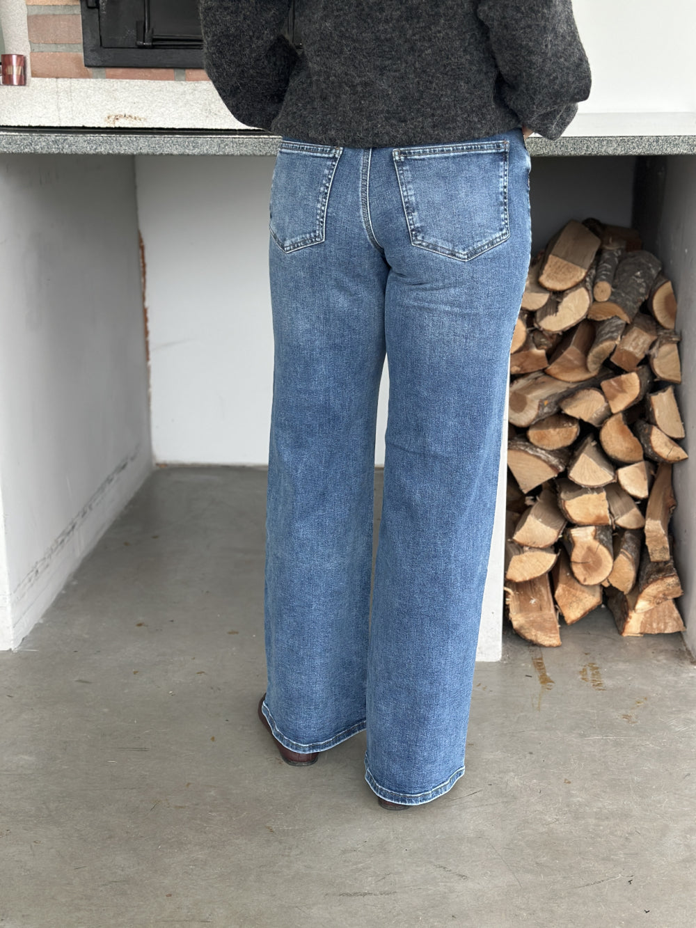 Madison Blush HW Wide Medium Blue Denim