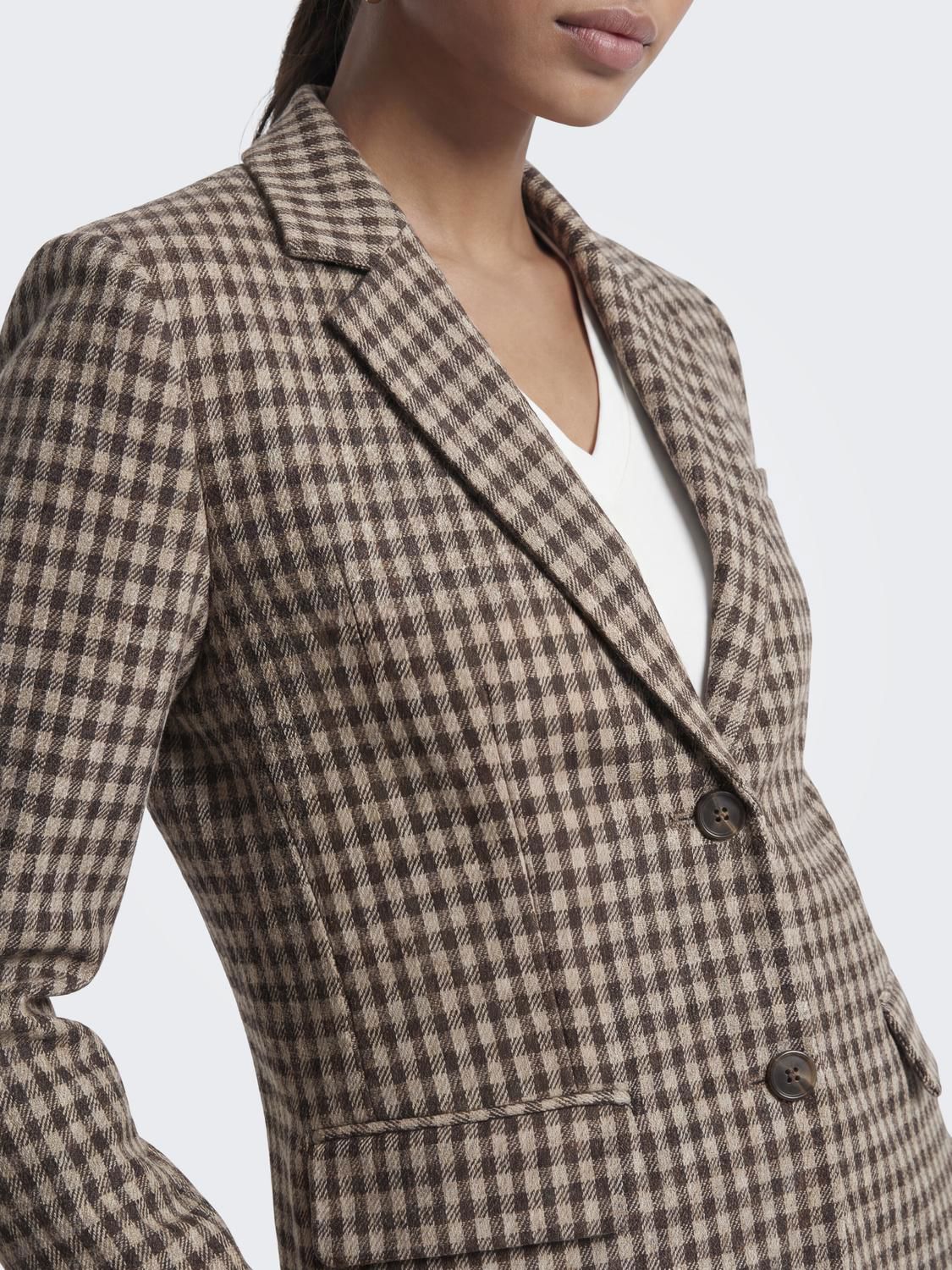 Onlgolden L/s Loose Check Blazer After Dark Birch