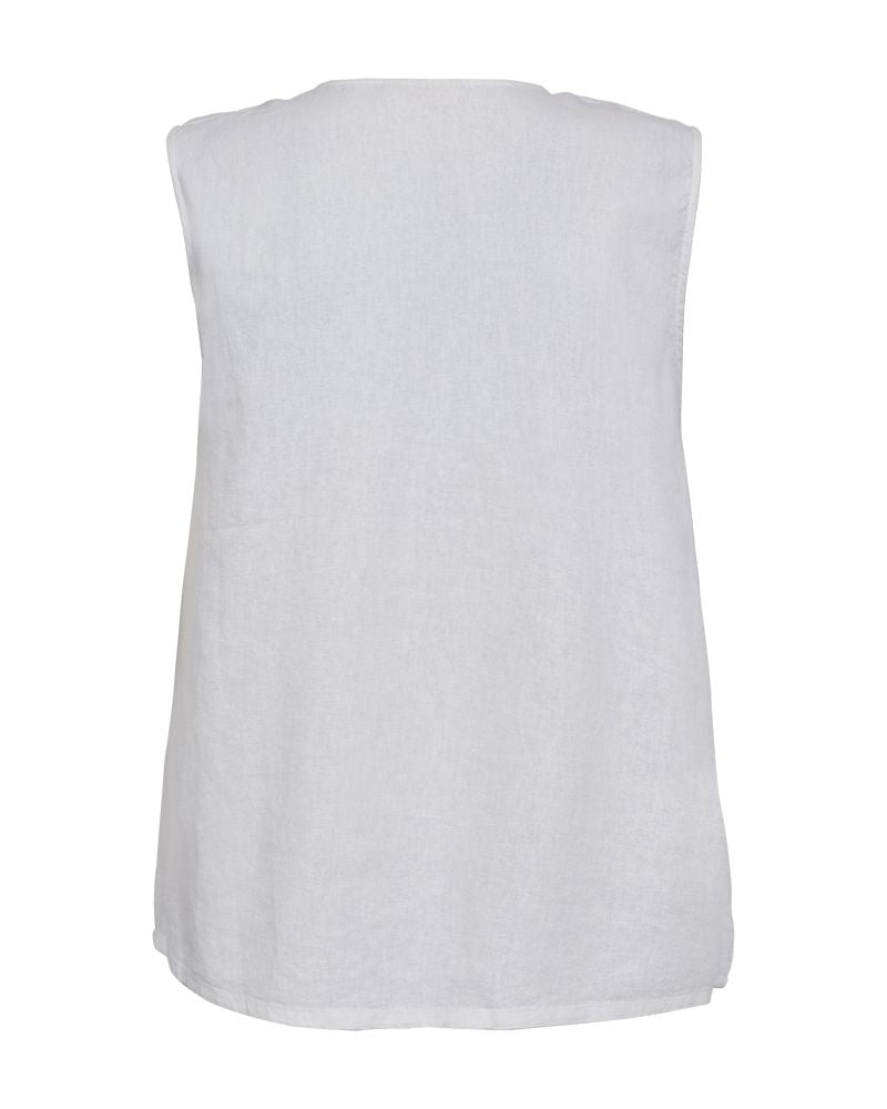 Fqlava V-neck Top Brilliant White