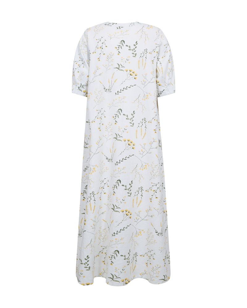Fqlaluna-Dress Brilliant White w Golden Haze