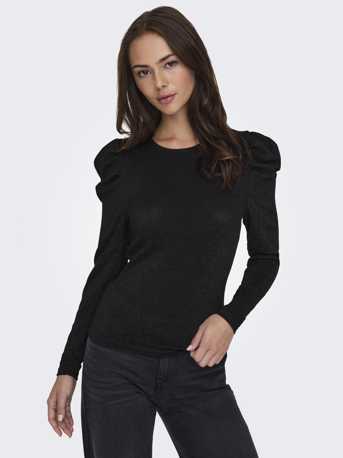 Rich Glitter Top Black/Black Glitter