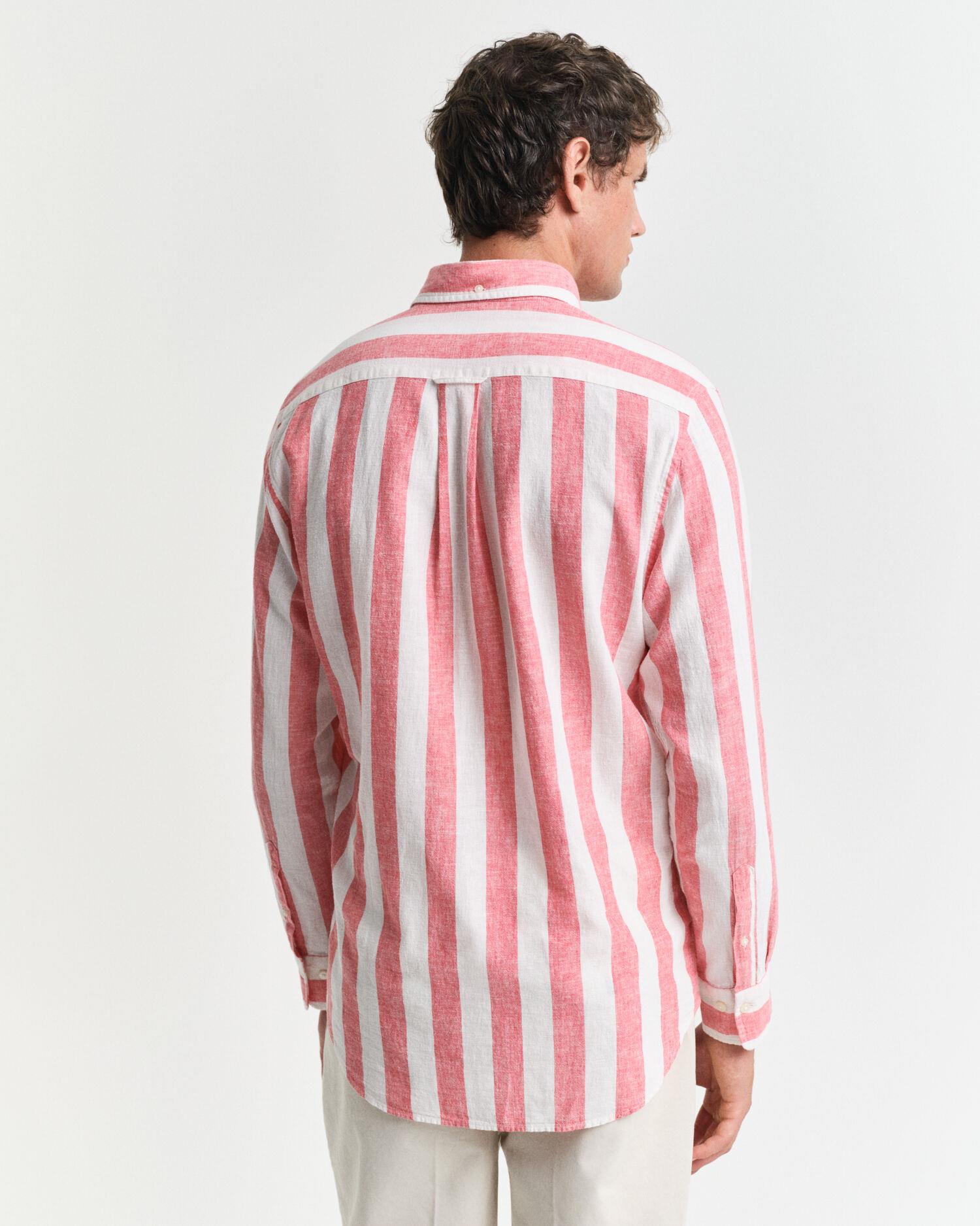 Reg Cotton Linen Shirt Rose Pink