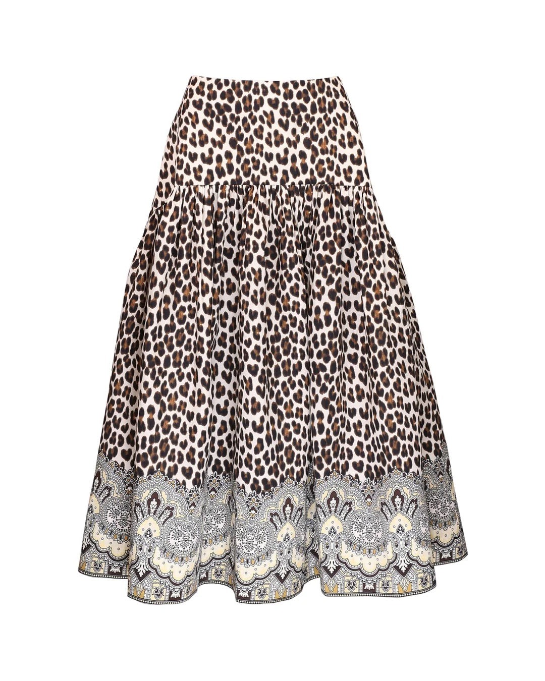 Taffeta Maxi Skirt-833 Wild Paisley