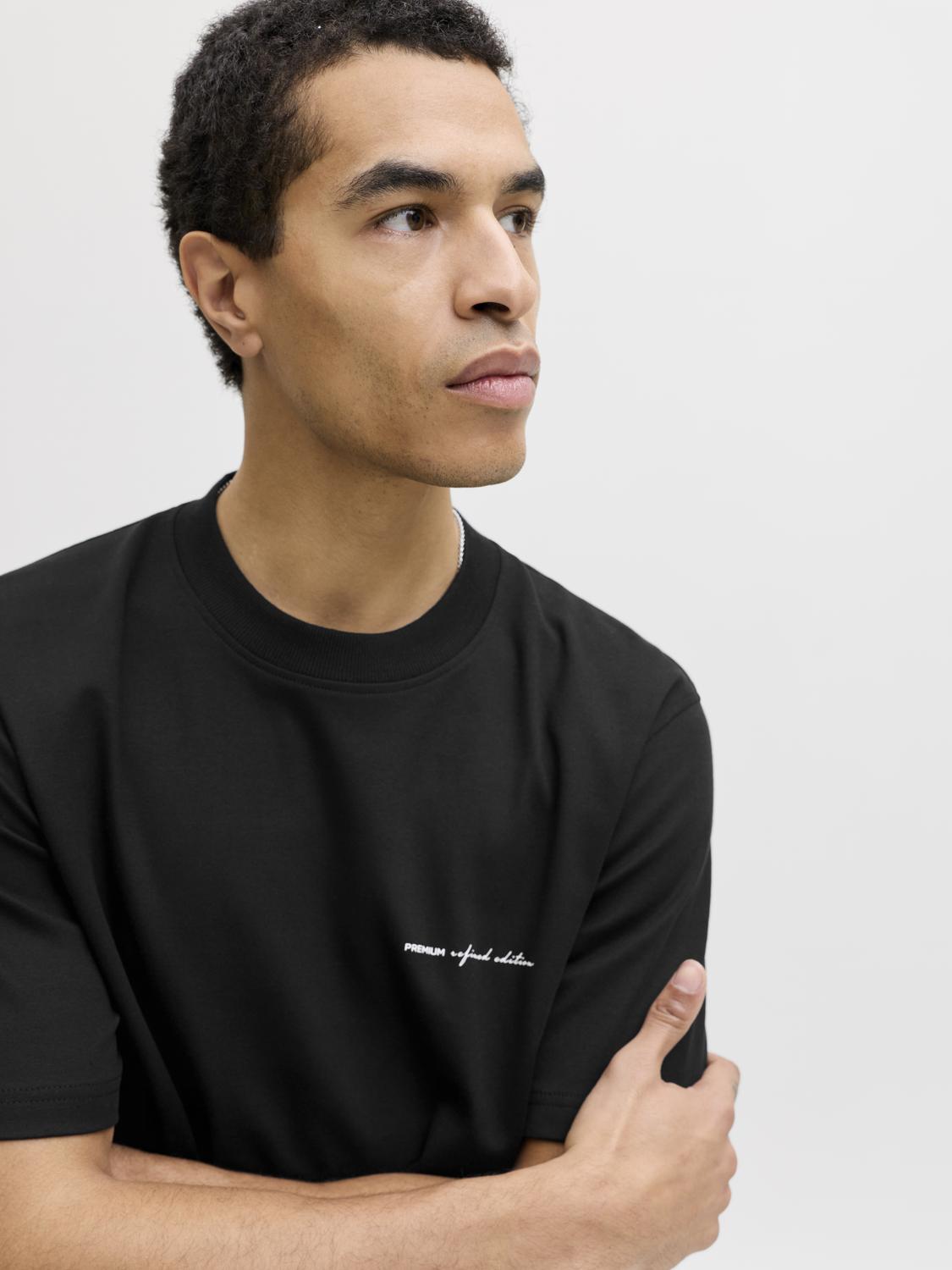Owen ss branding tee black