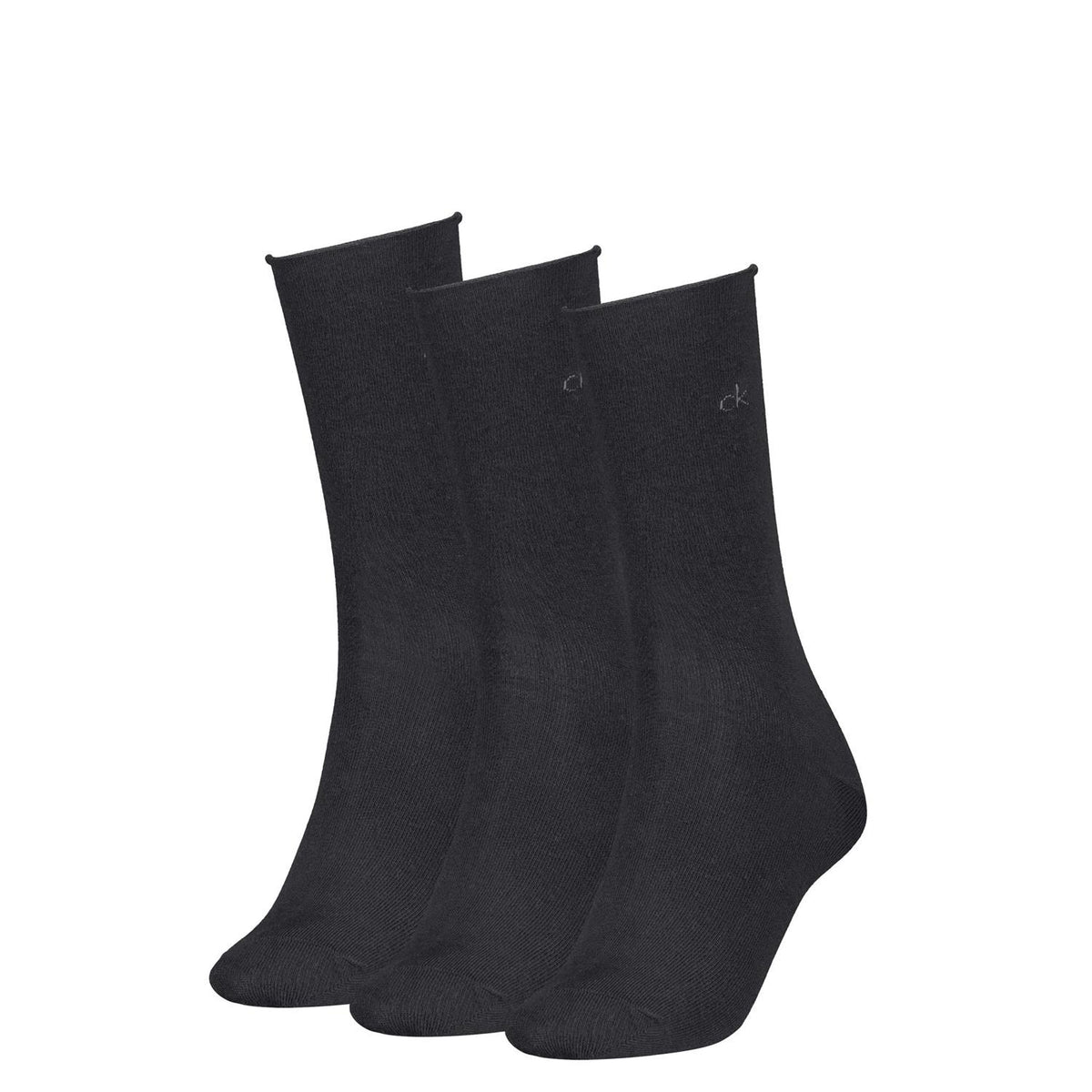 Ck Woman 3pk Roll Top Crew Sock Woman