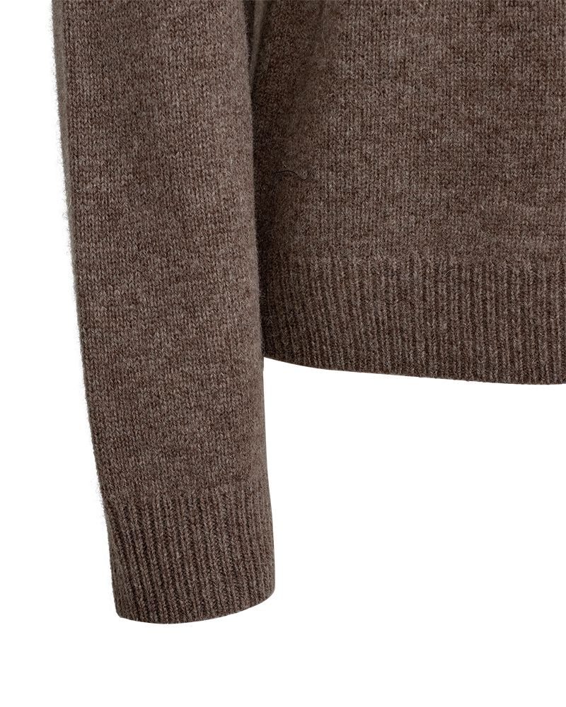 FqWinka C-neck Pullover Morel Melange
