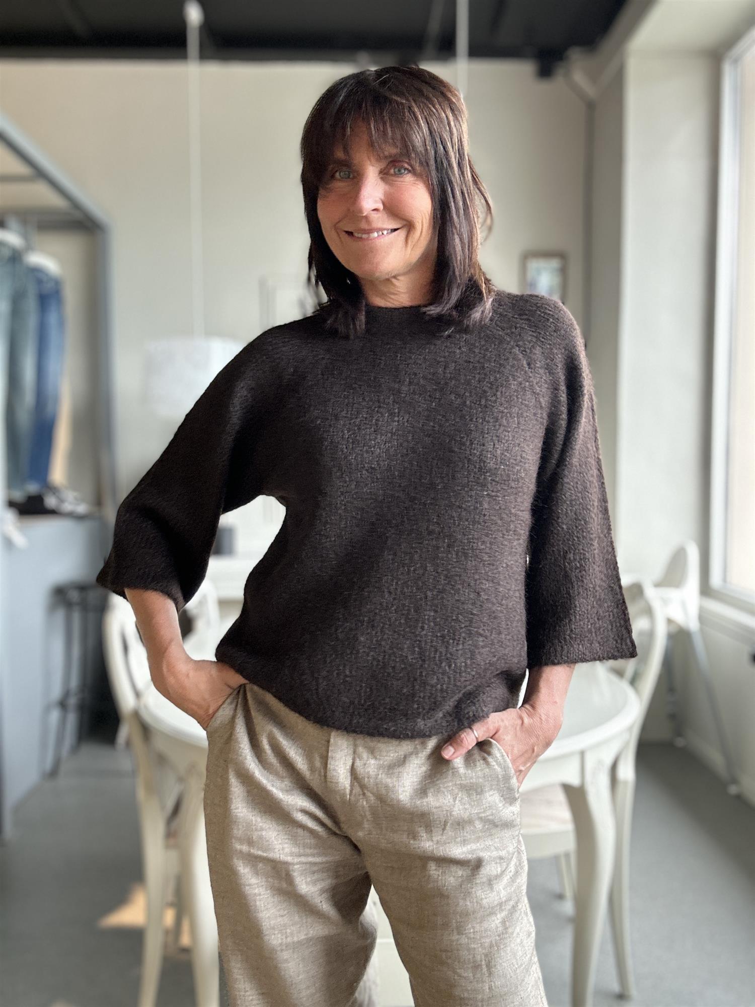 Fqgrslulu-Pullover brun