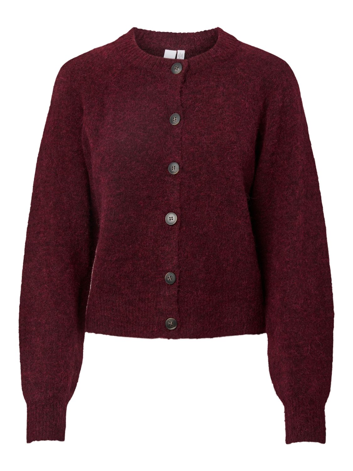 Yasjohi Ls Wool Blend Cardigan Port Royale
