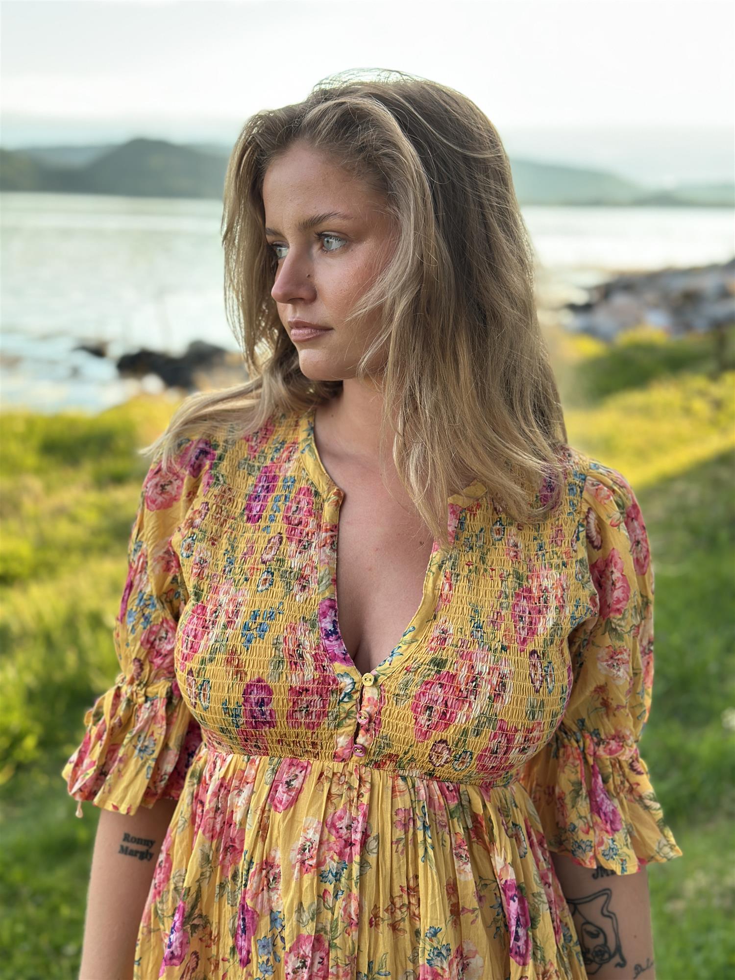 Twisted Mini Dress Daylight Blossom