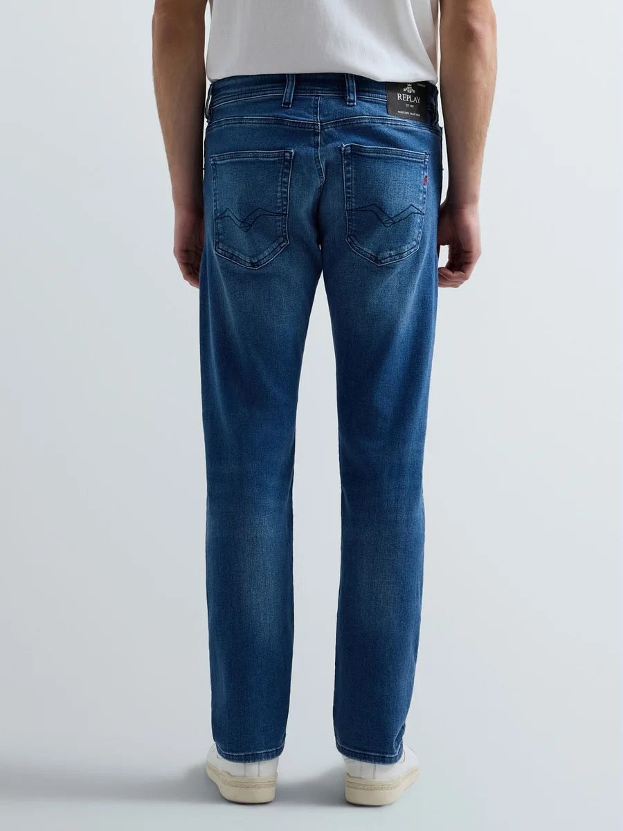Grover MA972Z.000 Mid Blue Power Stretch Denim