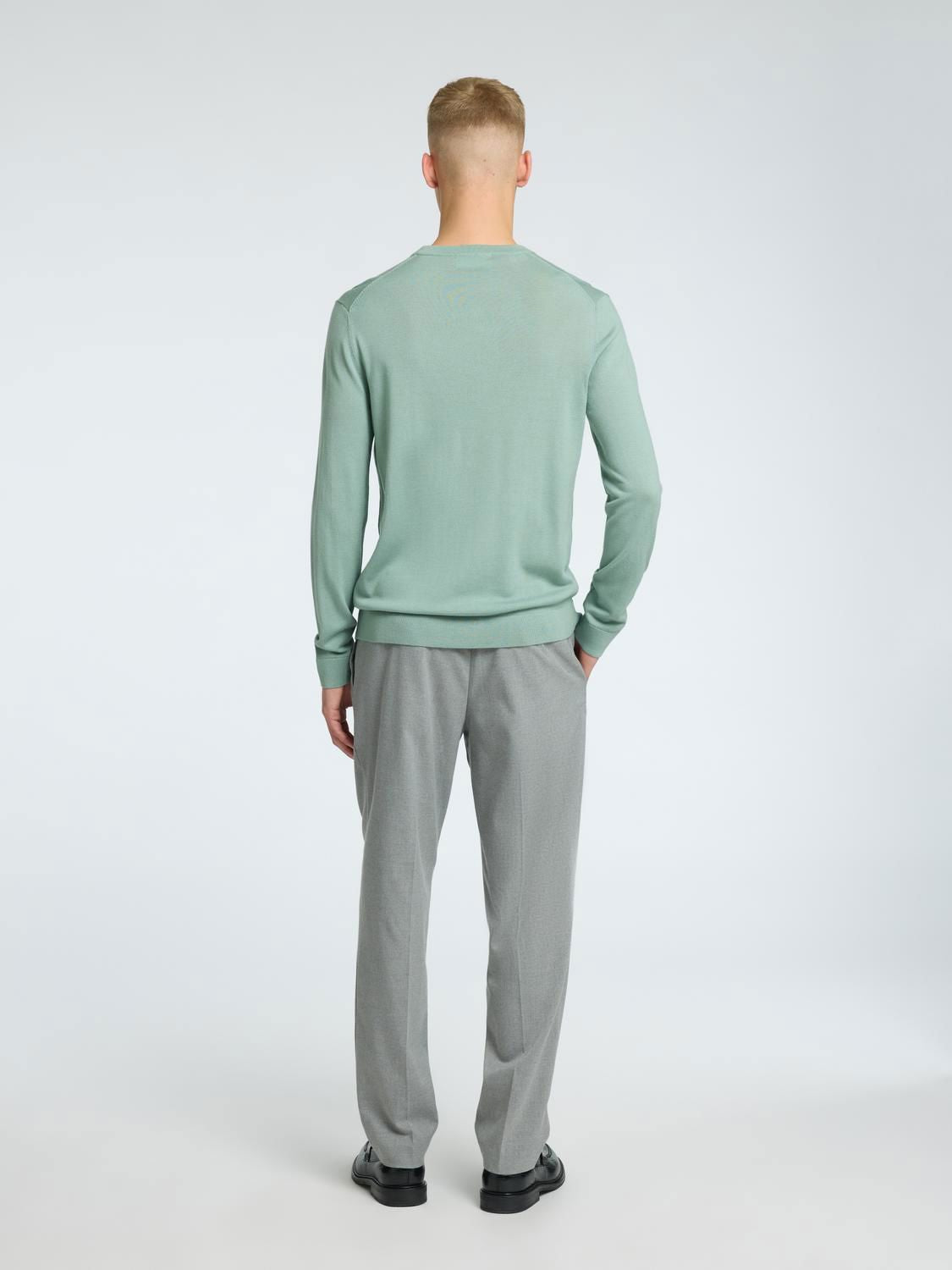 Slmtray Ls Knit Merino Crew Neck Noos