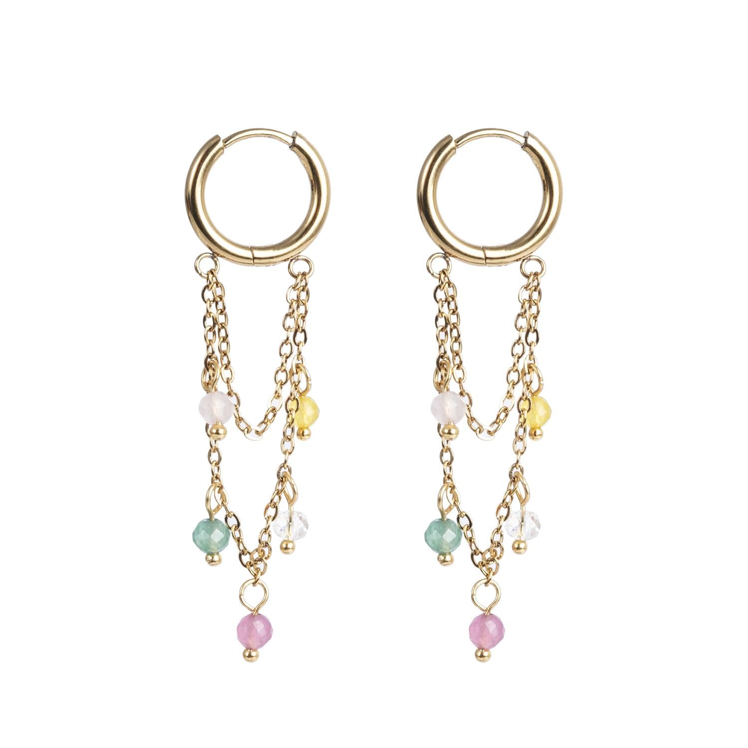 Sunshine Earrings Gold Tone Damli