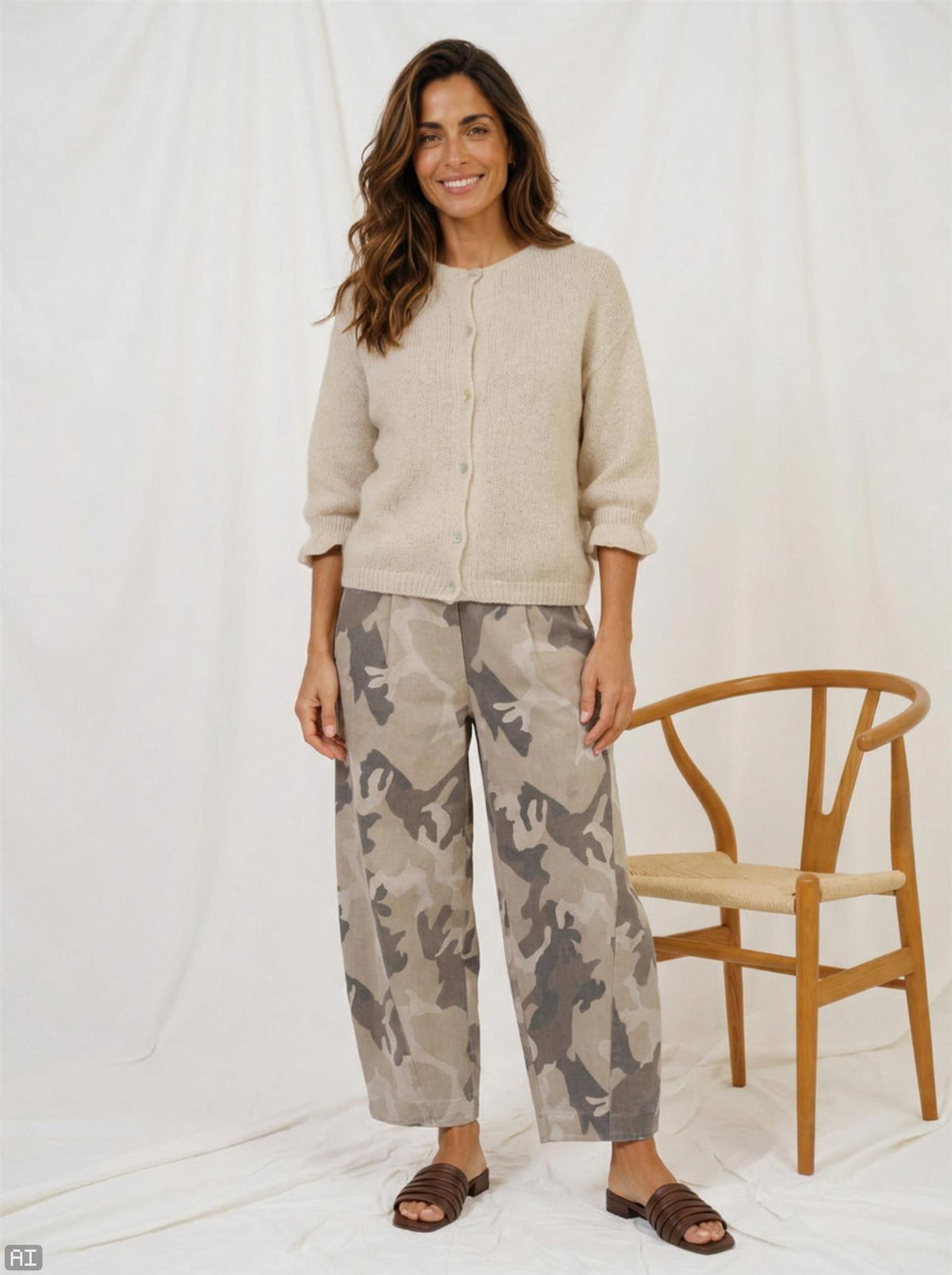 Beryl Pants Beige Camo