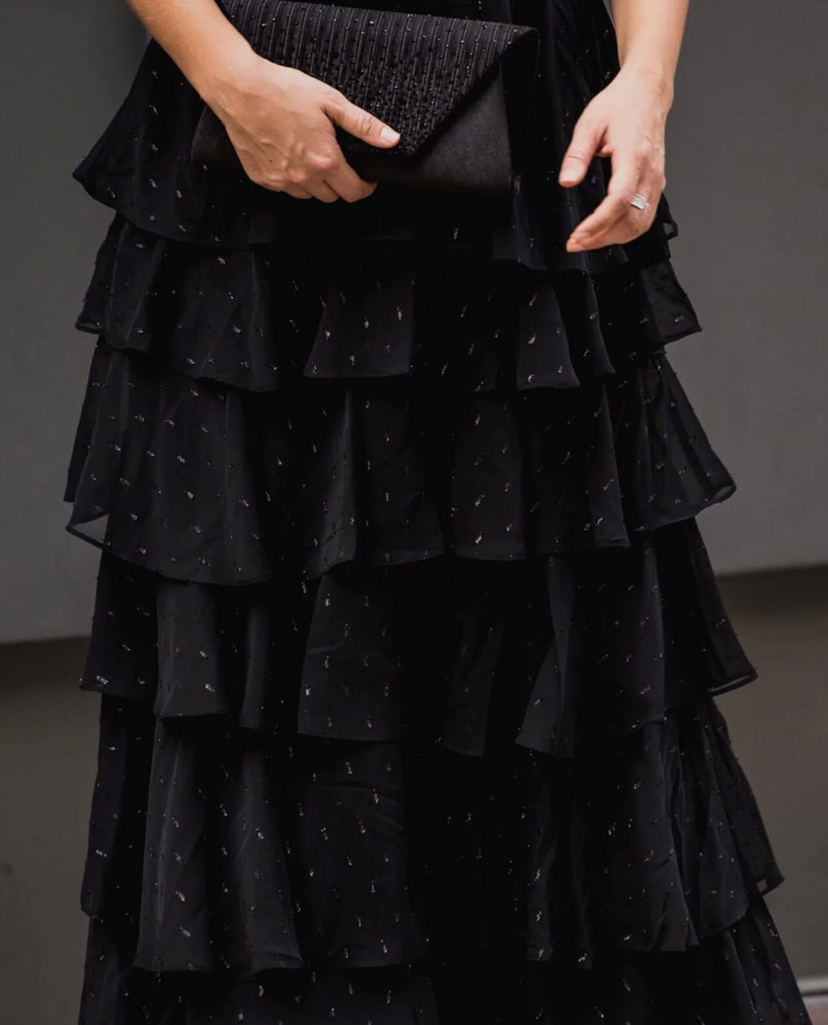 Malina Lurex Dress Black
