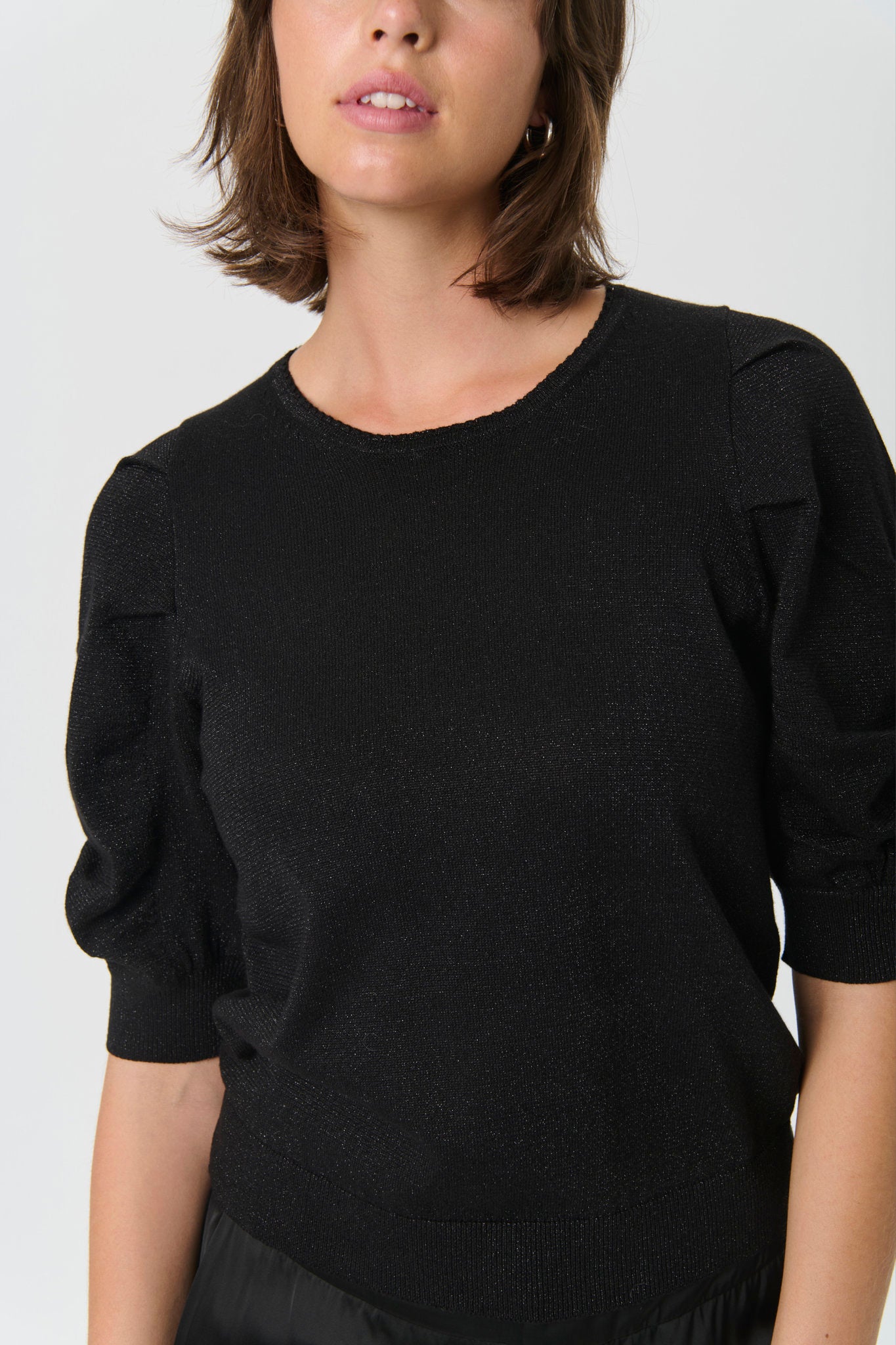 Varaia PU Black with Lurex