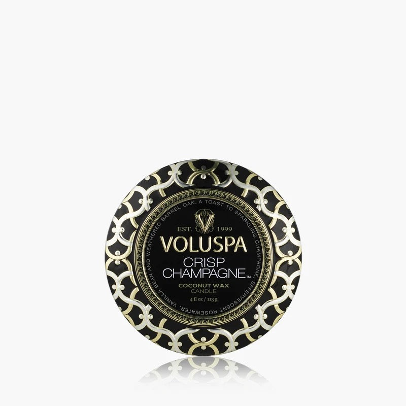Crisp champagne Mini Tin Candle