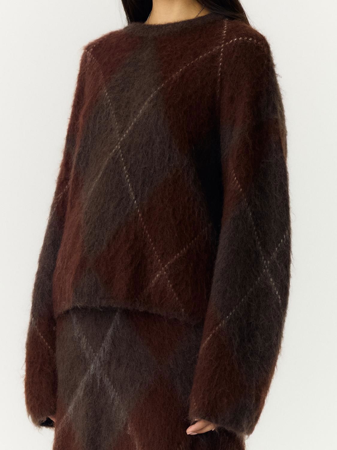 Yasargy Ls Mohair Blend Knit Pullover S.