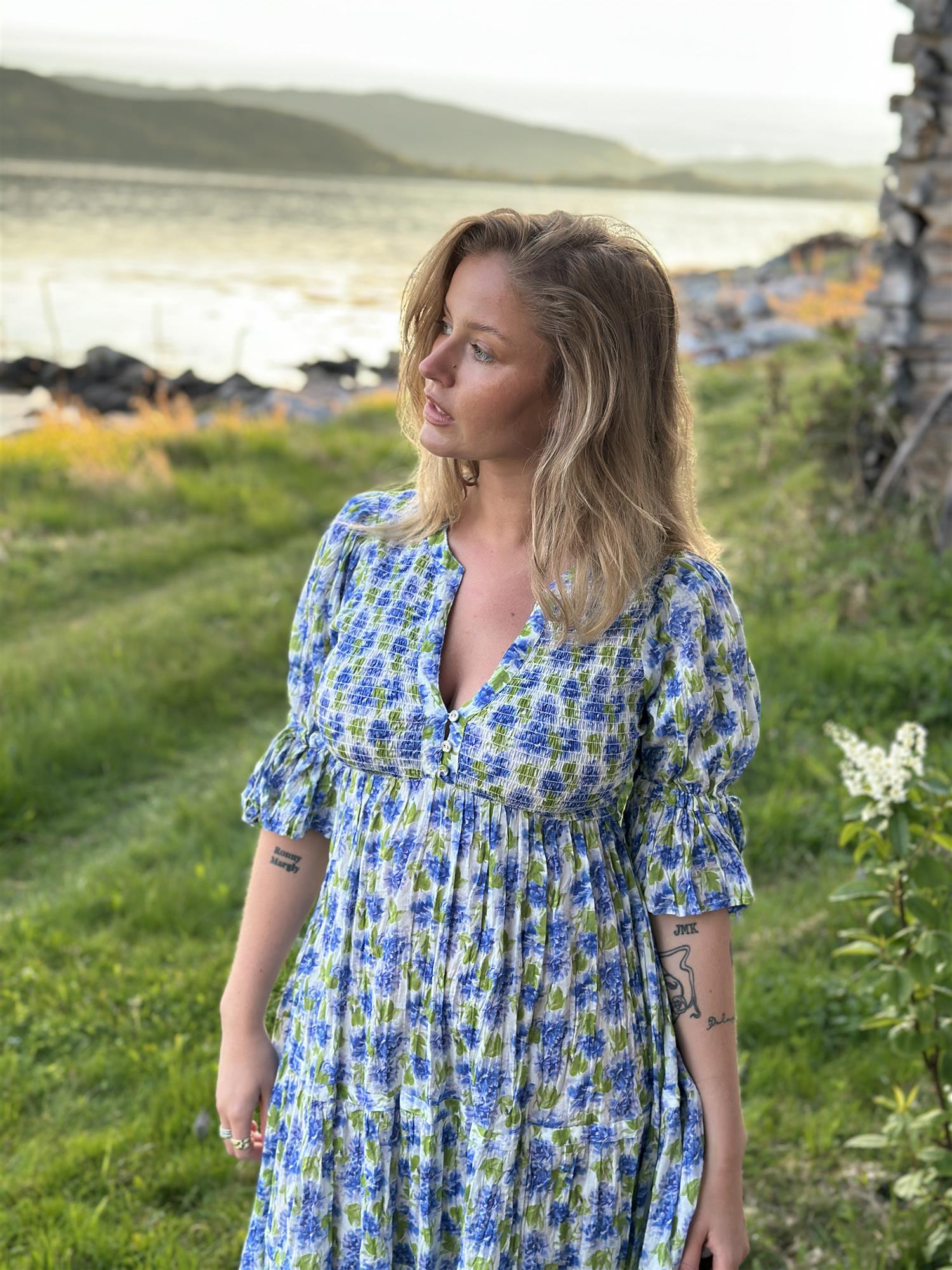 Twisted Maxi Dress Peonies
