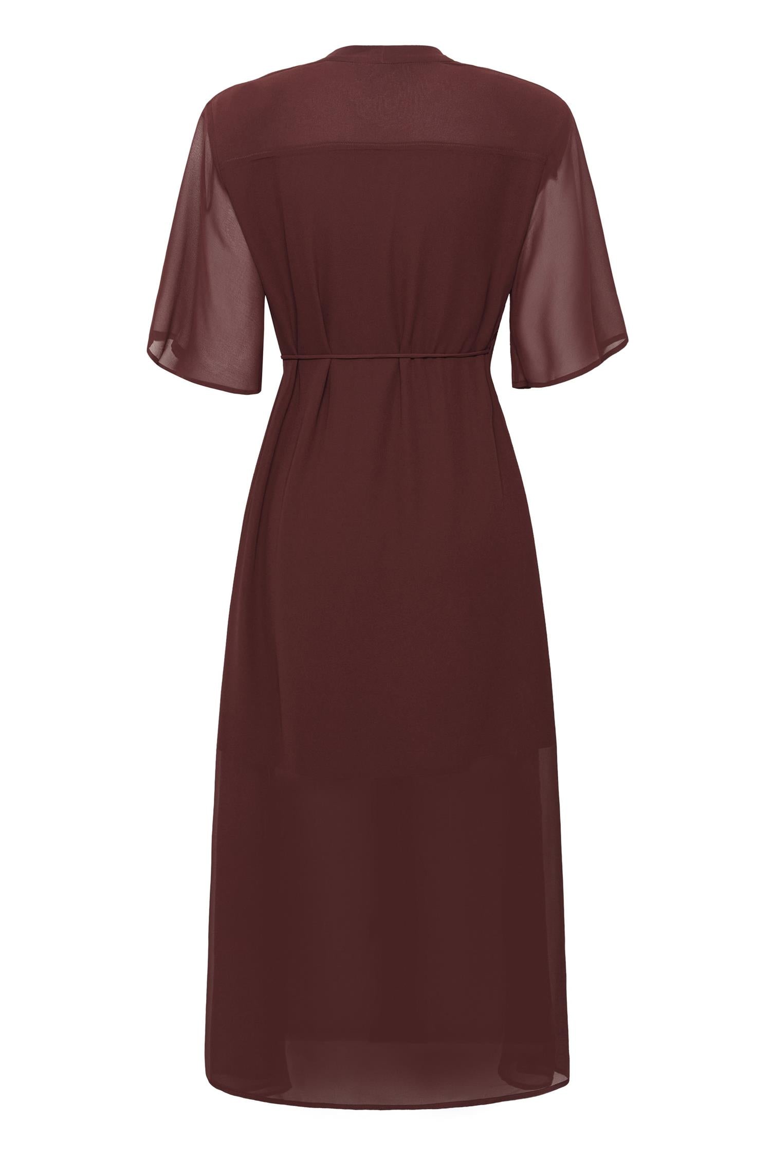 Gzdorah Wrap Dress Cabernet