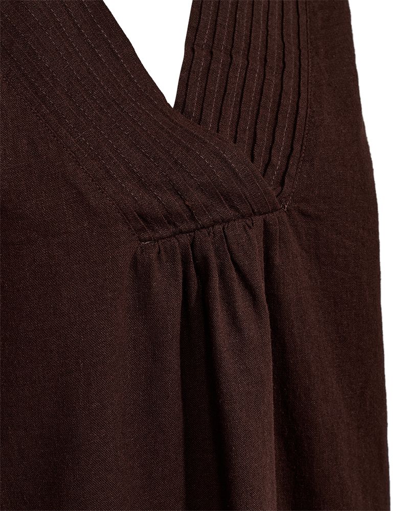 Fqlava V-neck Top Coffee Bean