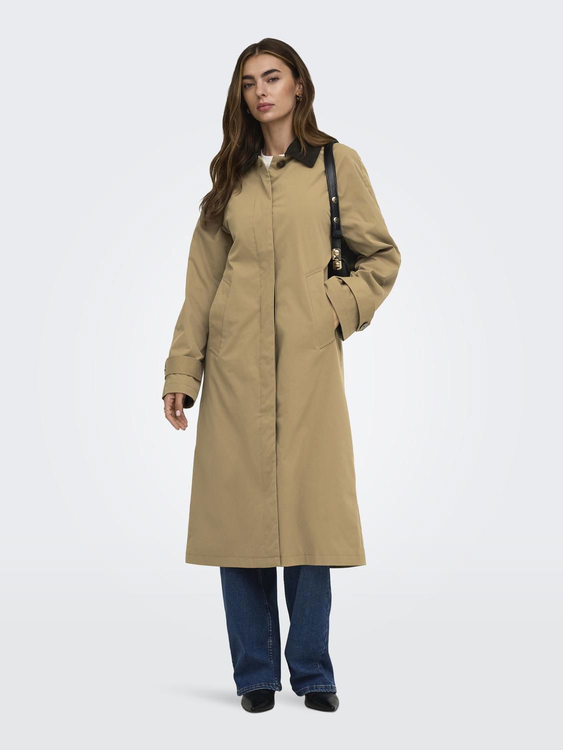 Onlorchid Cord Mix Coat Otter Chocolate Torte