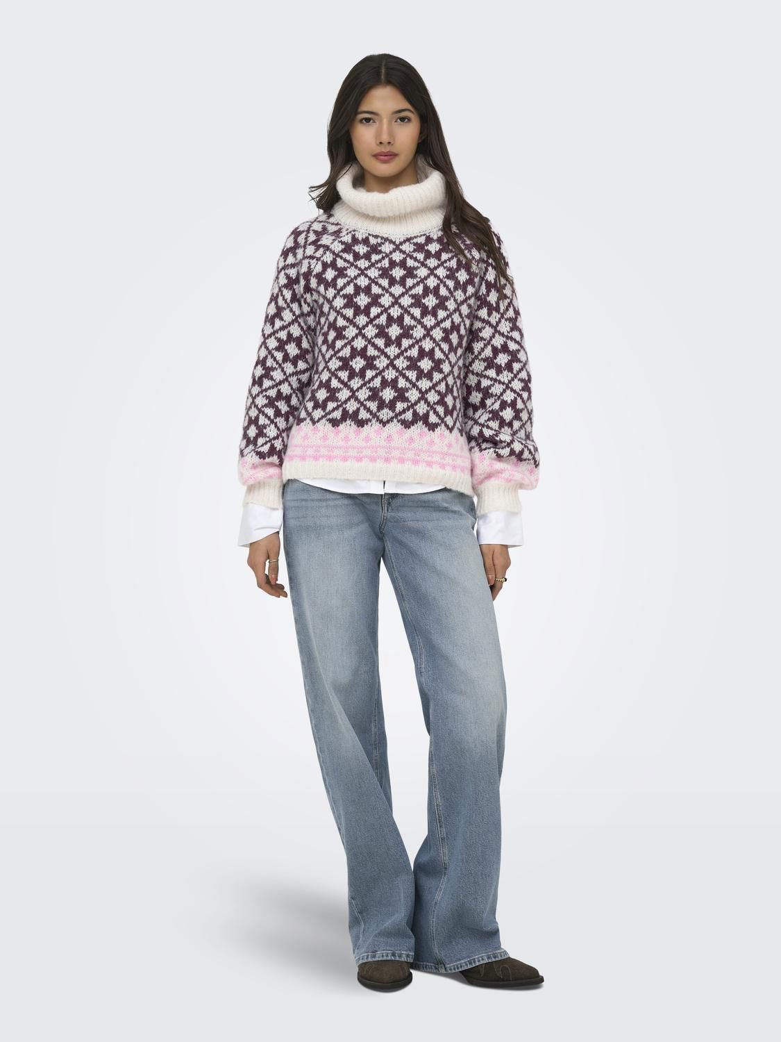 Onlcaro Ls Rollneck Cc Knt