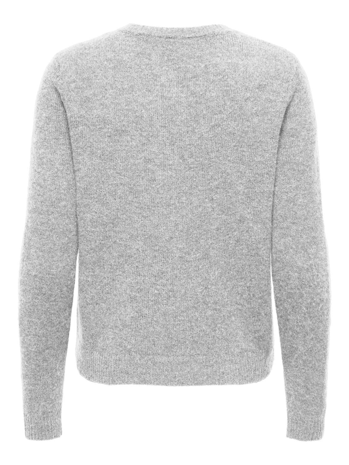 Onlolivia Ls O-Neck Cardigan Light Grey Melange