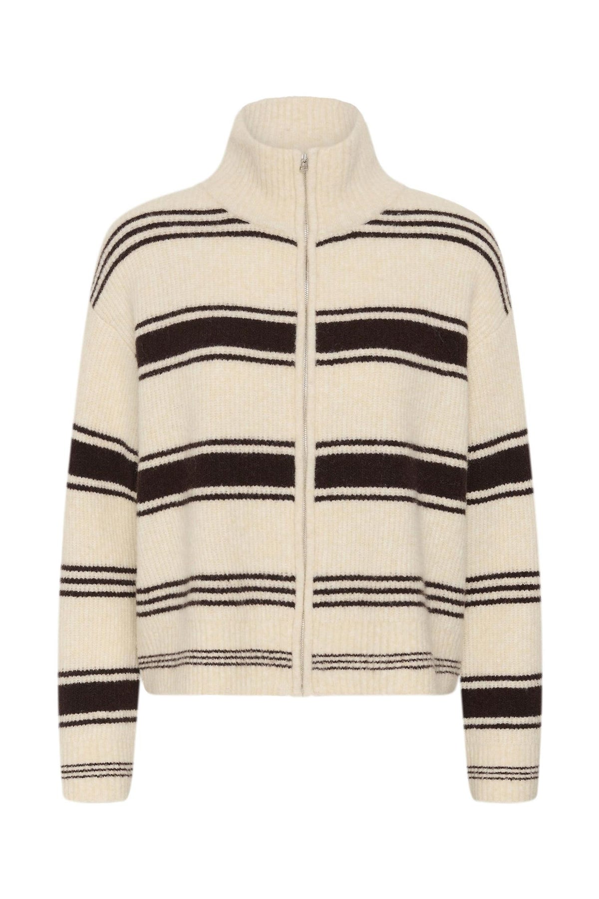Camiriapw Pullover Off White w Brown Stripes