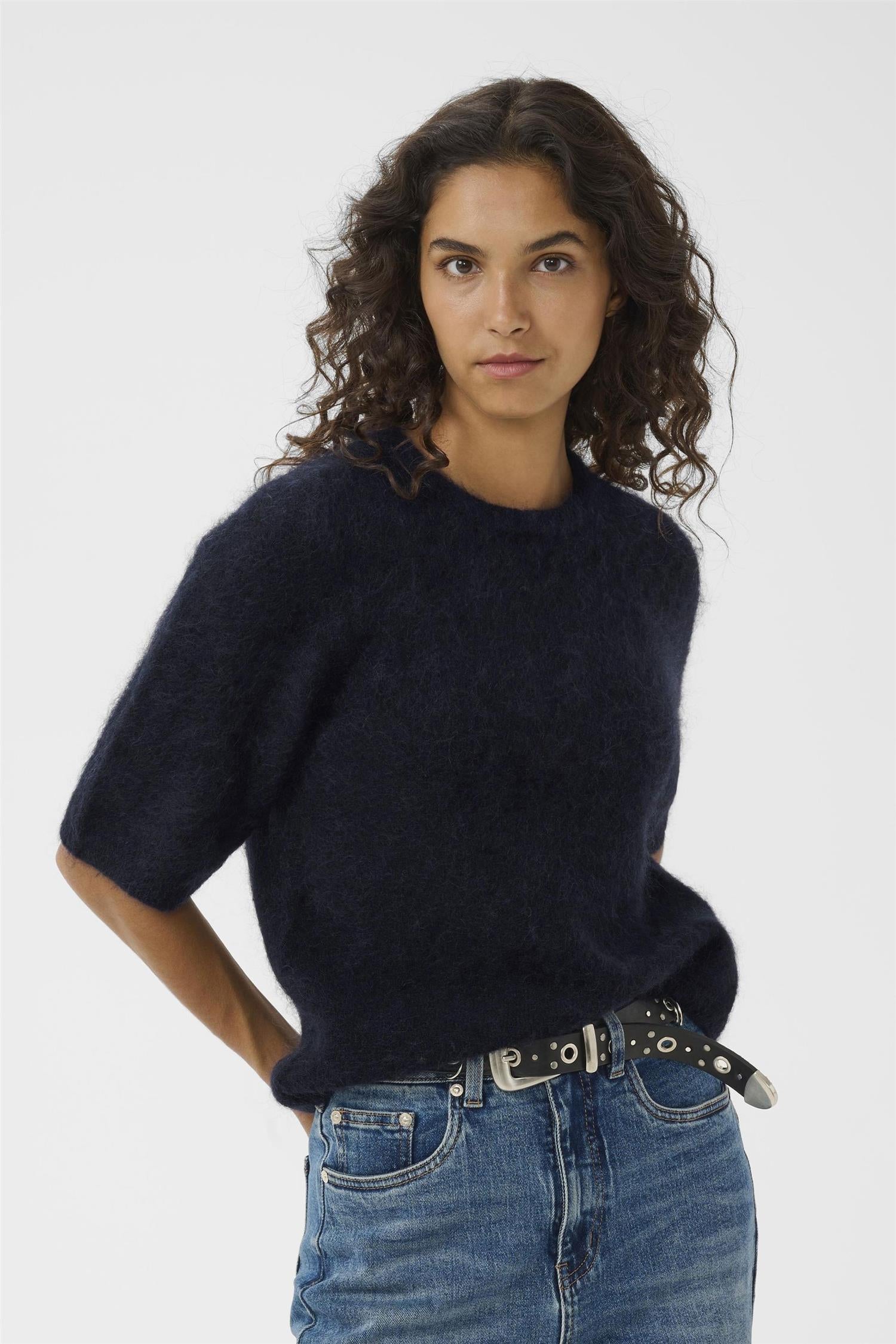 Gzdebbie Ss Tee Navy Melange