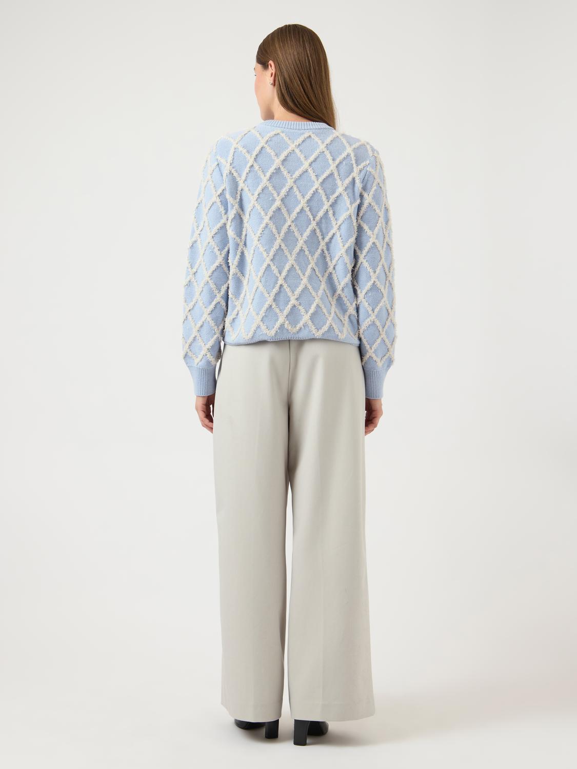 Zigly Knit Cardigan Skyway/Birch