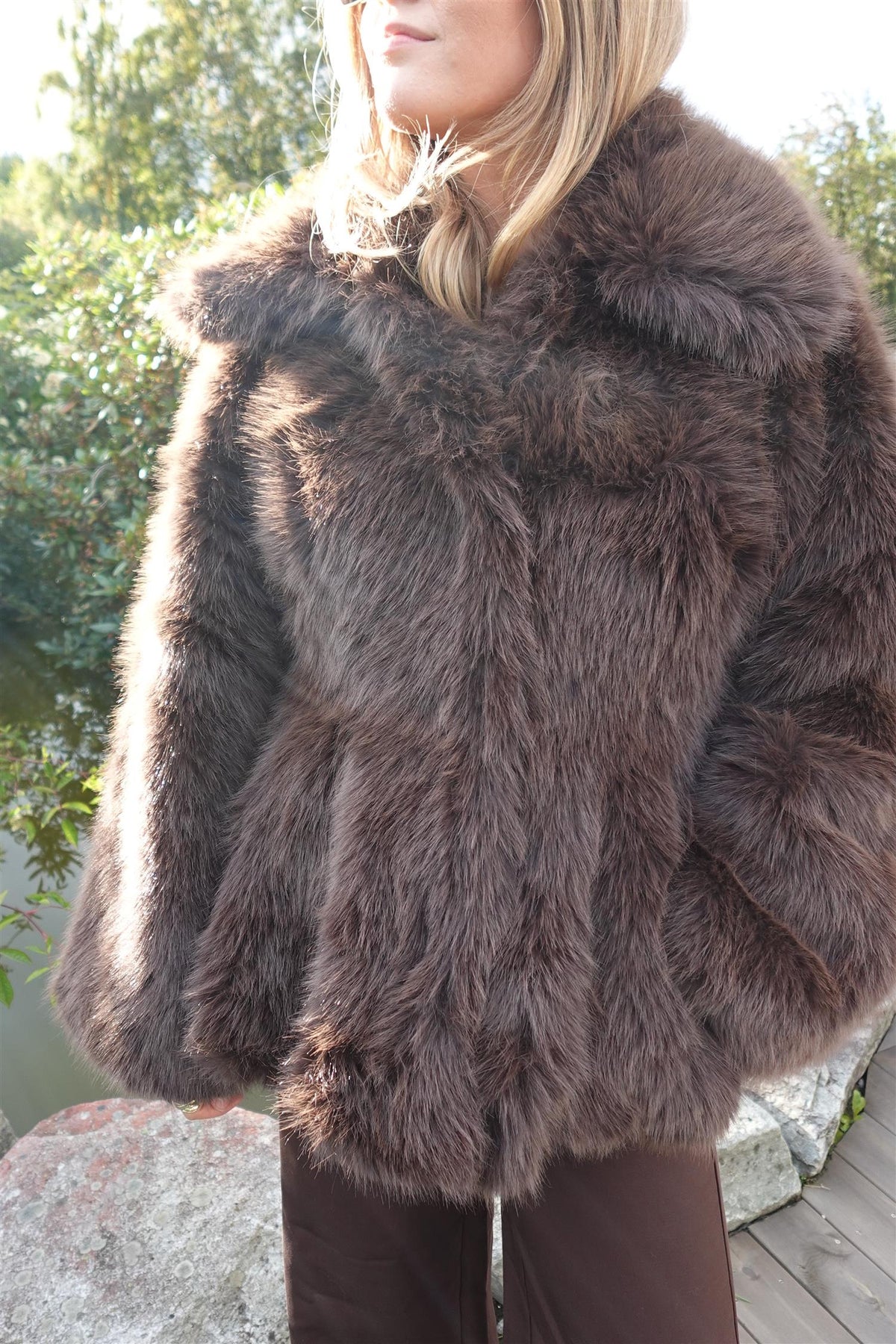 Ellie faux fur brown